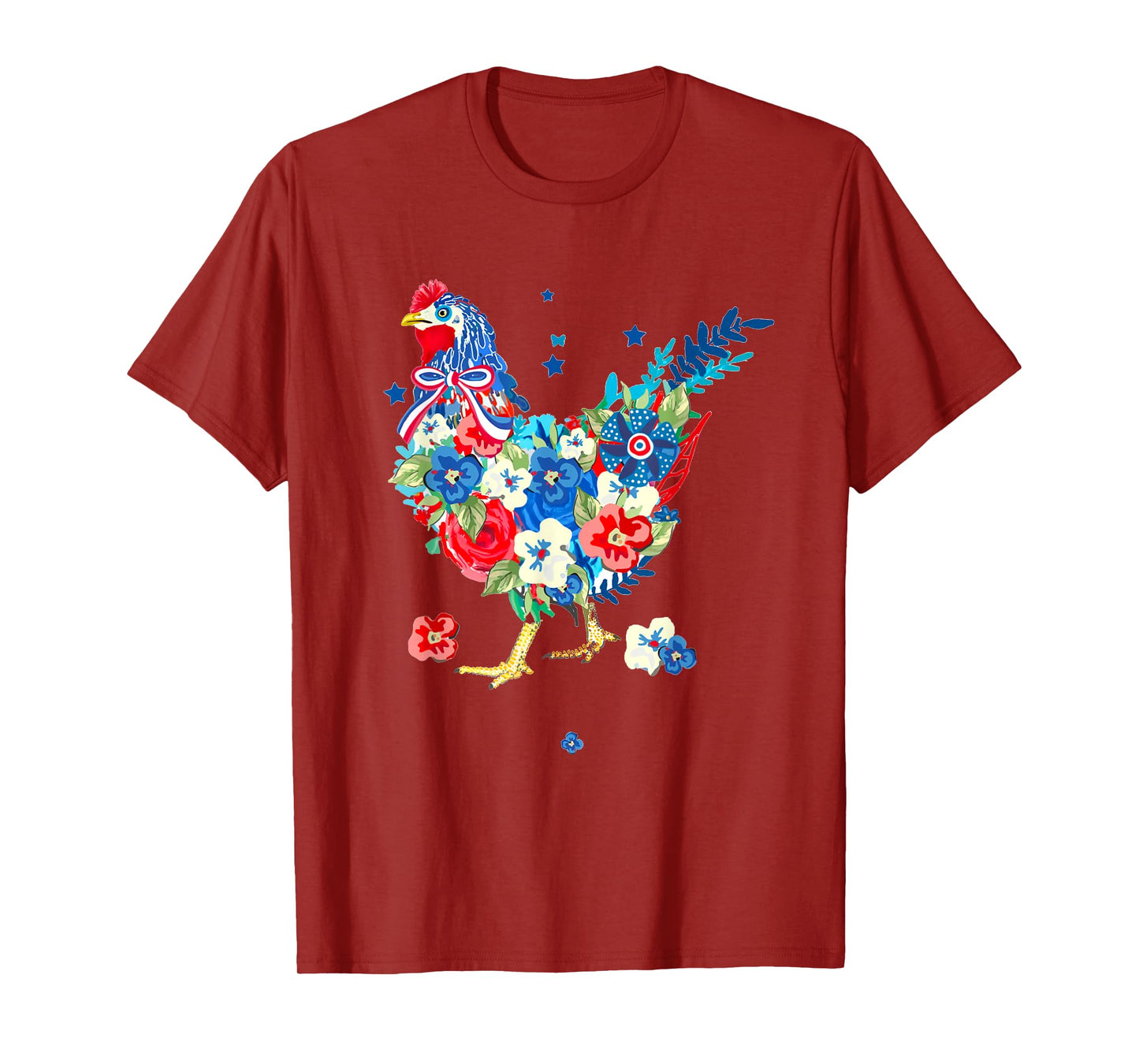 USA American Flag Chicken Lover 4th of July Patriotic Farmer T-Shirt