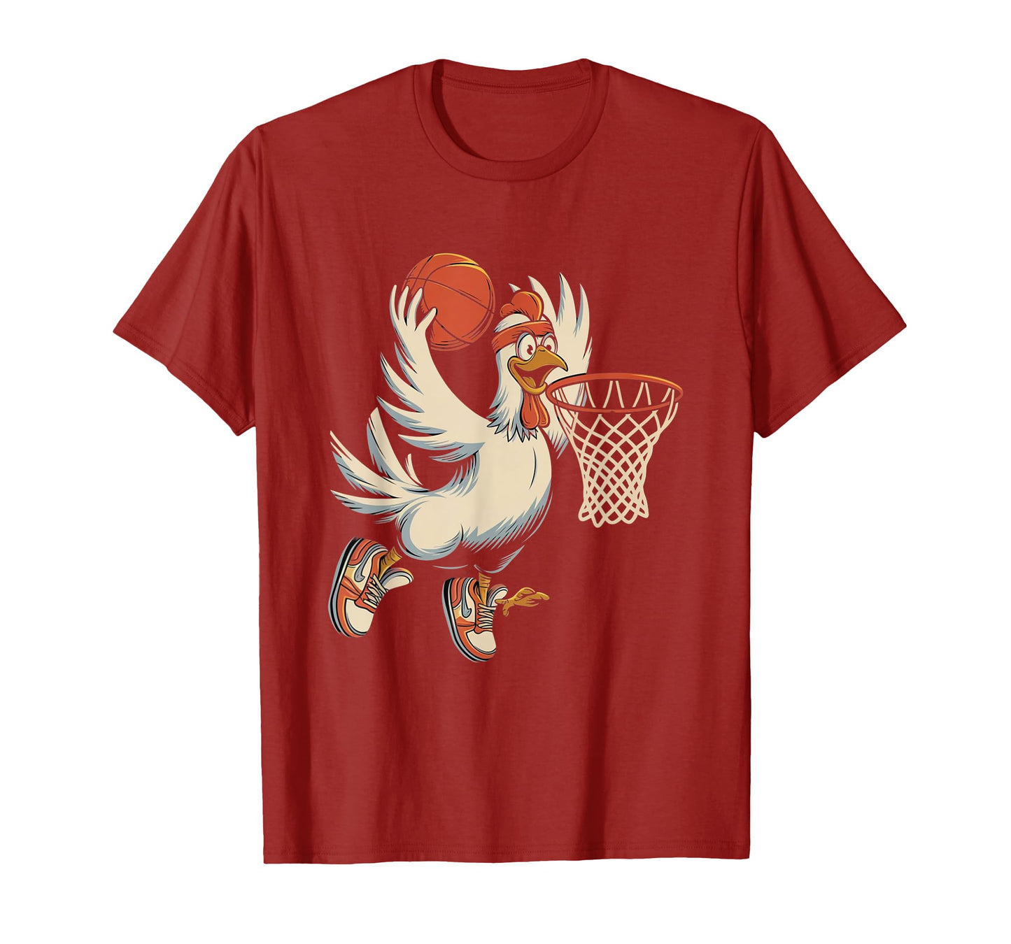 Chicken Playing Basketball Chicken Lover Basketball Funny T-Shirt