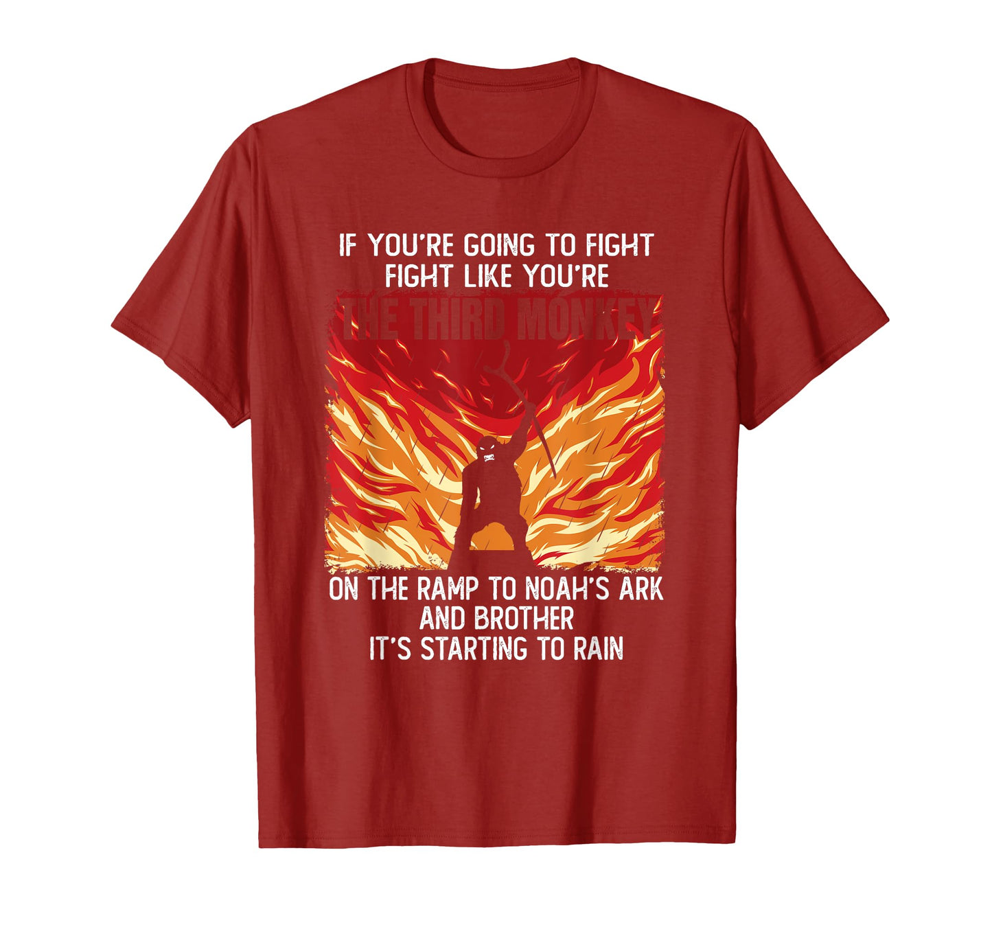 If You're Going To Fight Fight Like The Third Monkey Funny T-Shirt