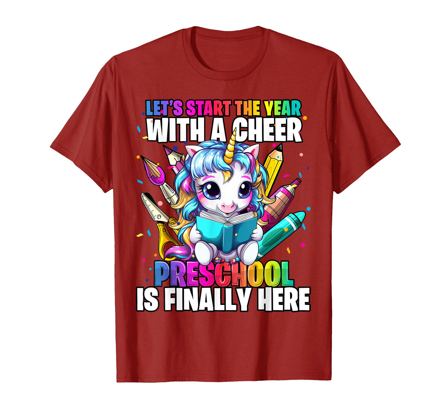 Unicorn Preschool Back to School First Day of School Girl T-Shirt