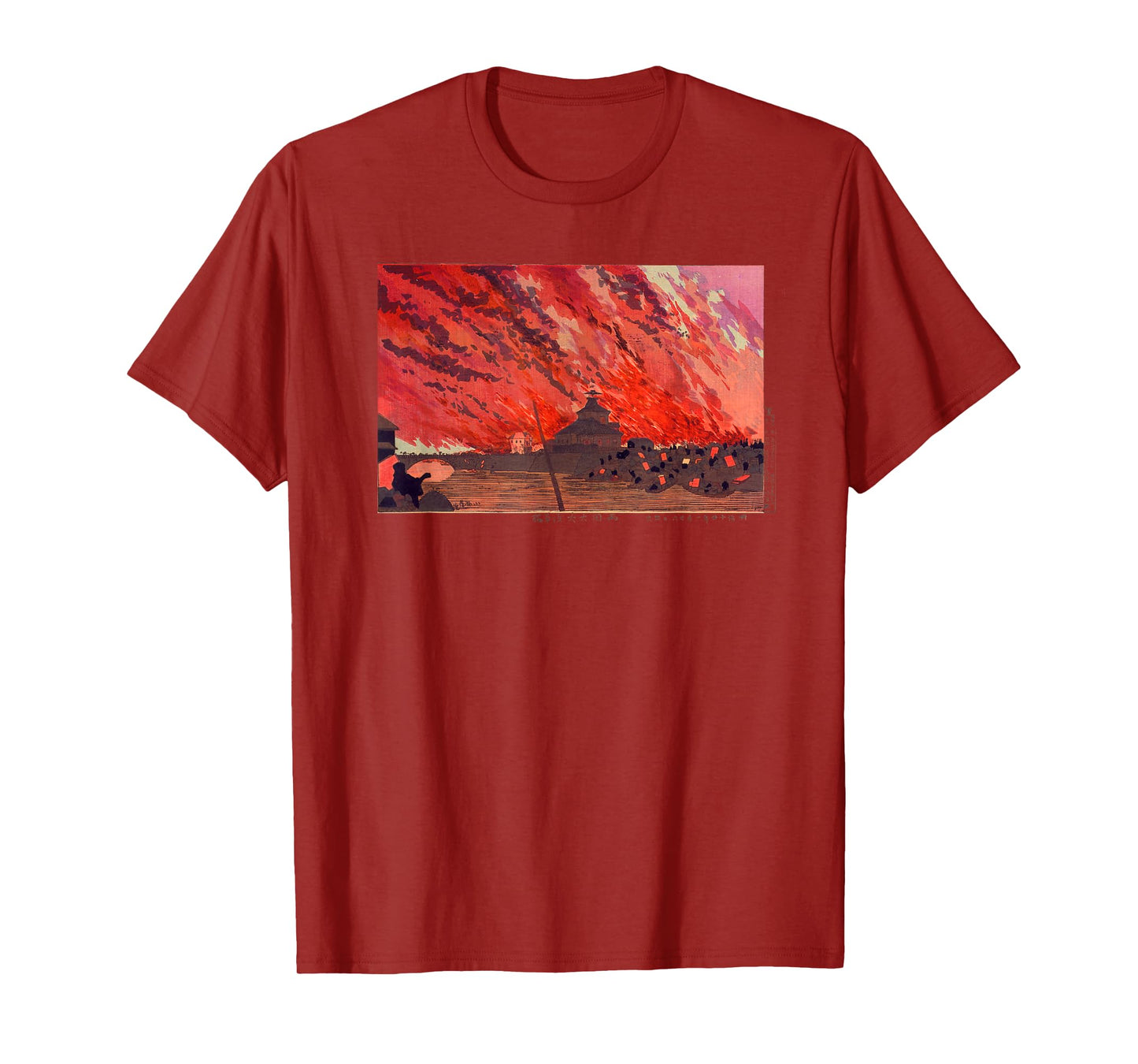 Japanese Art Hiroshige Woodblock Art Classic Print Retro Tee T-Shirt