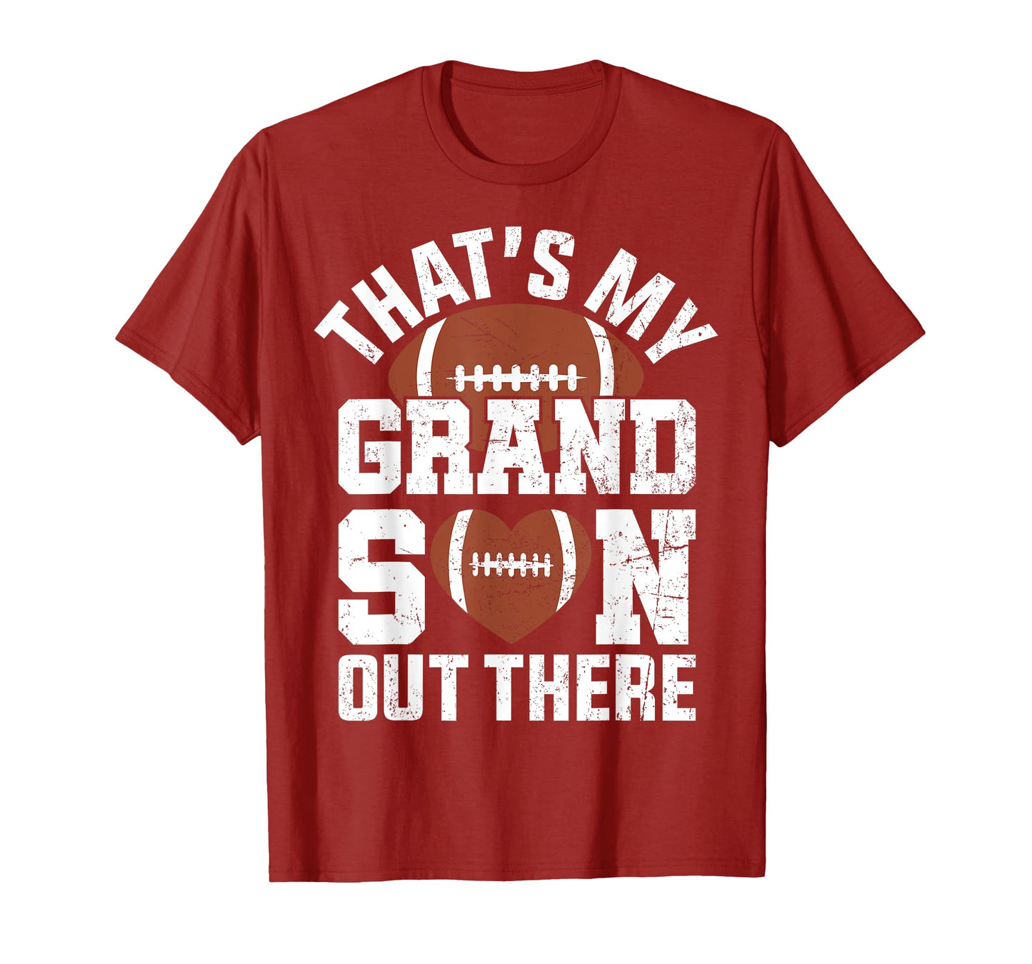That's My Grandson Out There American Football Grandparents T-Shirt