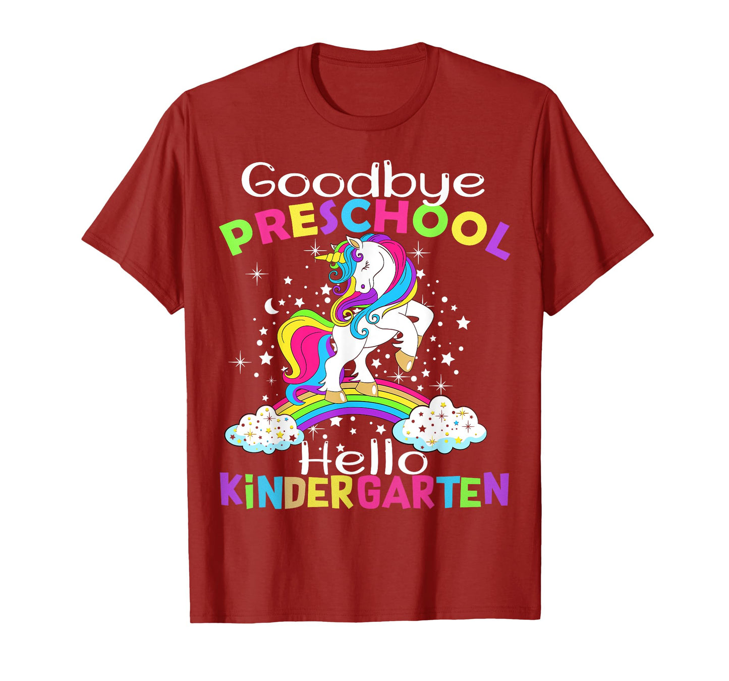 Goodbye Preschool Graduation Hello Kindergarten Prek Unicorn T-Shirt