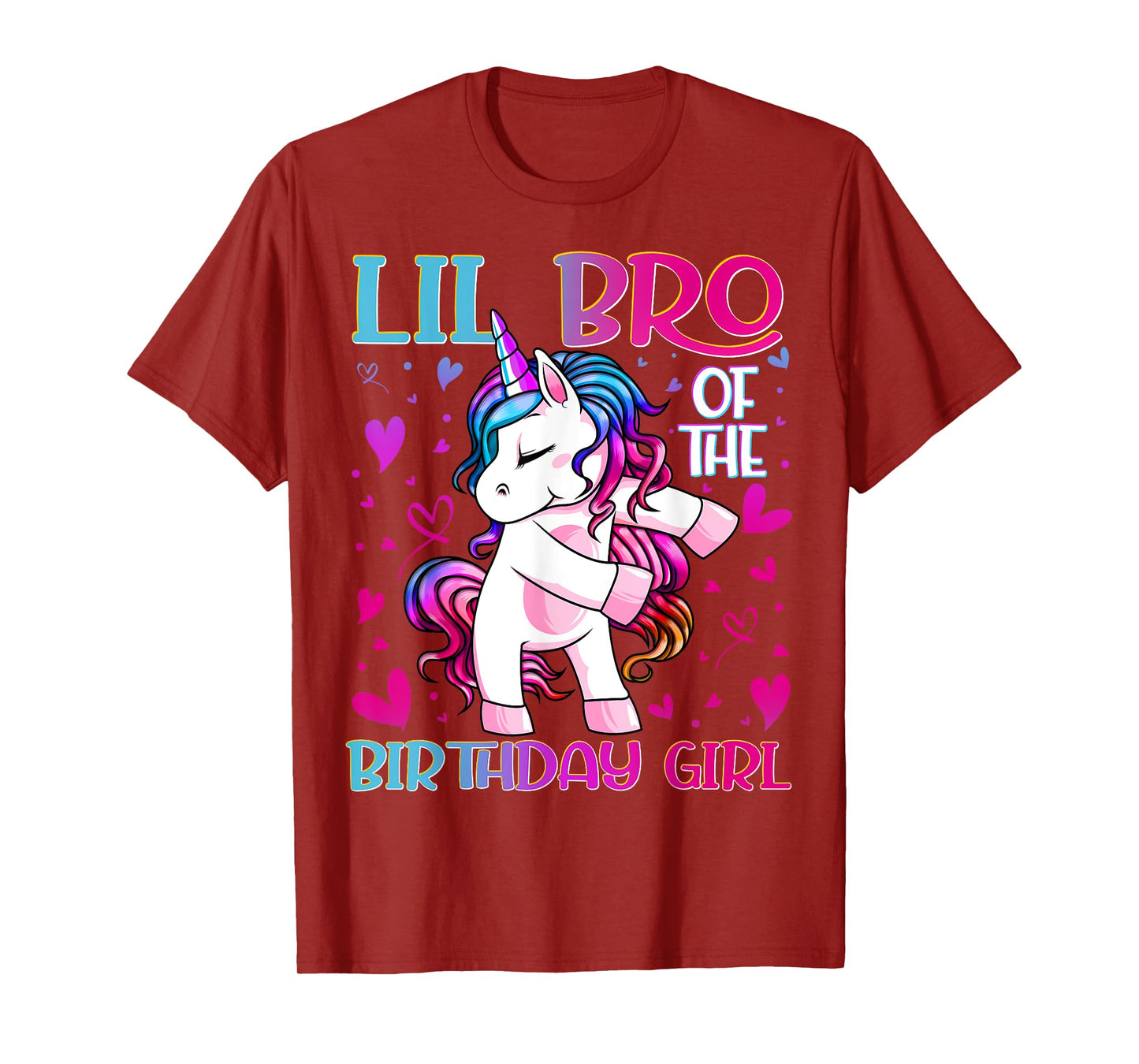 Lil Bro of the Birthday Girl Flossing Unicorn Little Brother T-Shirt