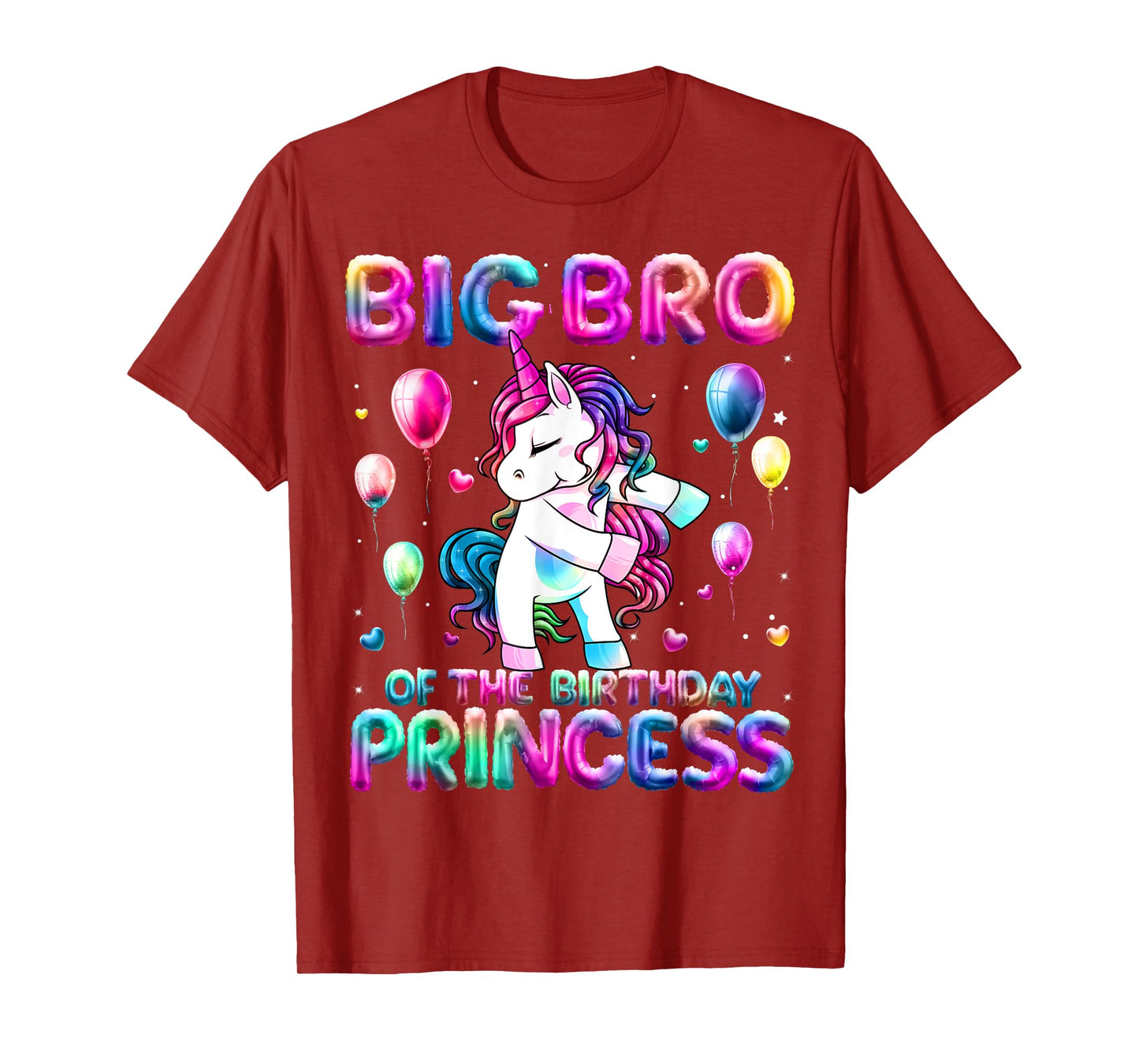Brother of the Birthday Princess Girl Flossing Unicorn Bro T-Shirt
