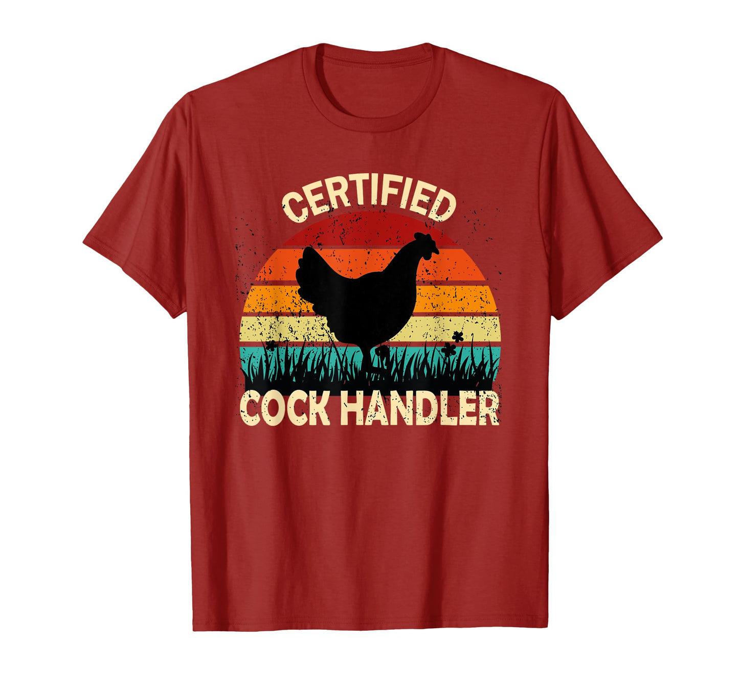 Funny Certified Cock Handler Funny Oddly Specific Meme T-Shirt, Small, Black
