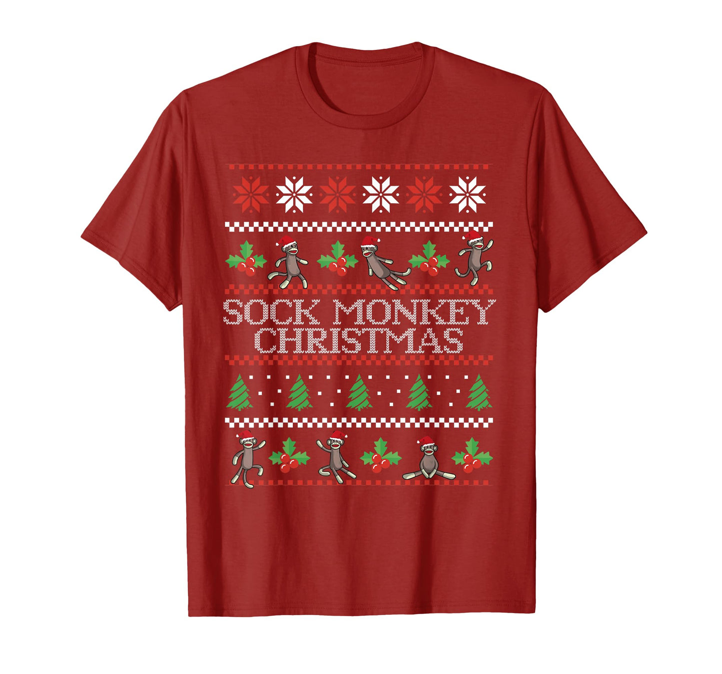 Sock Monkey Christmas Ugly Christmas Sweater T-Shirt
