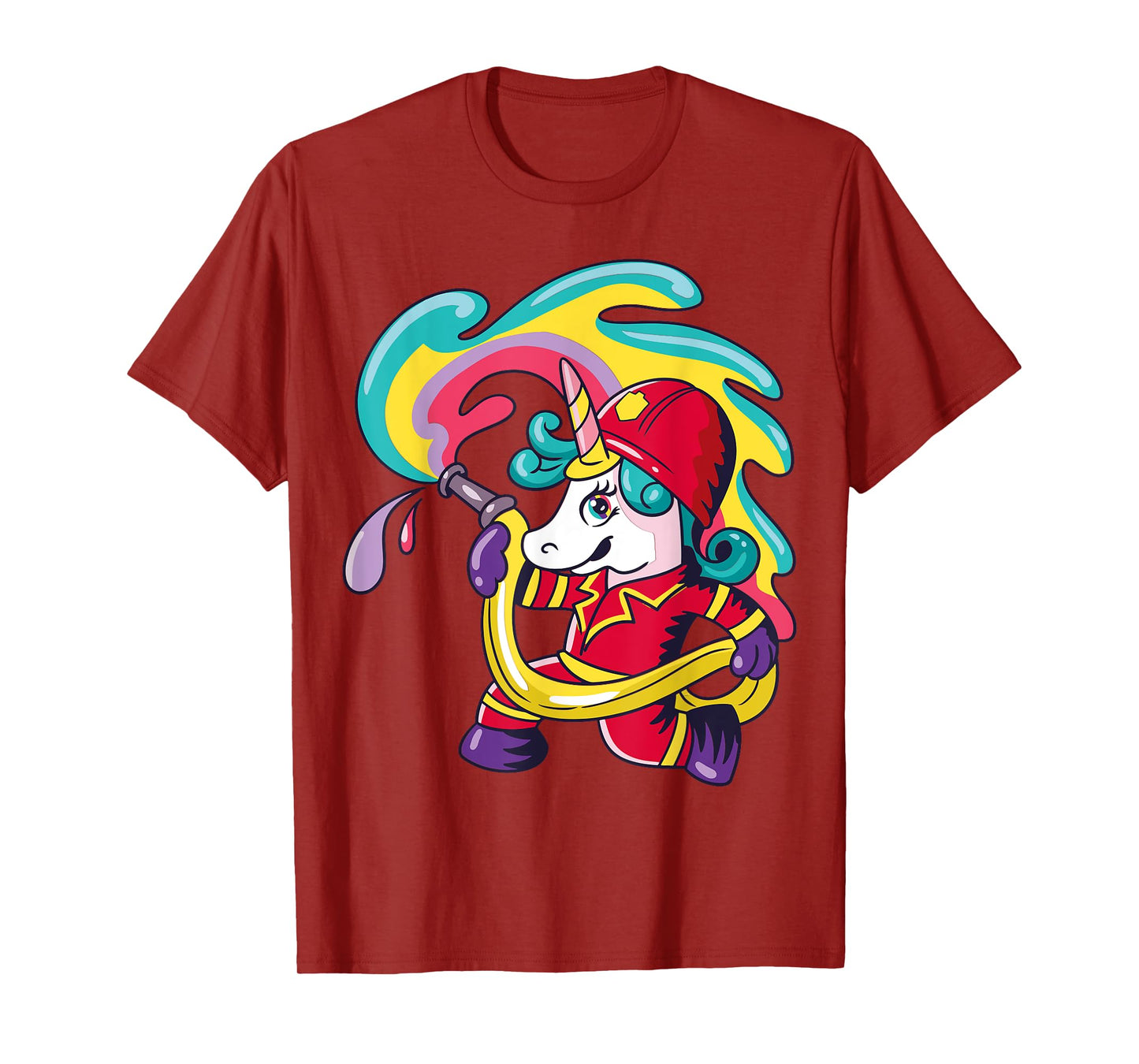 Volunteer Fire Brigade Unicorn Firefighter T-Shirt