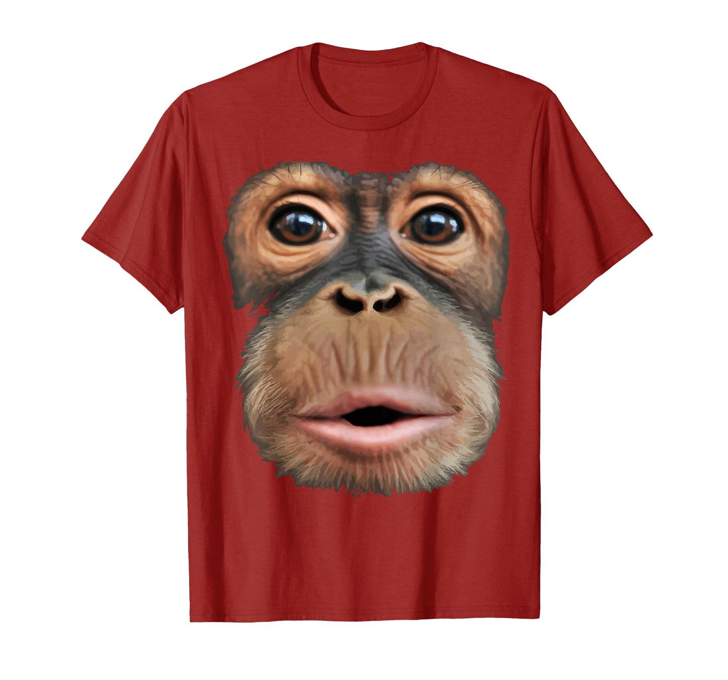 Monkey Face Breath Funny Men Women Halloween Costume T-Shirt
