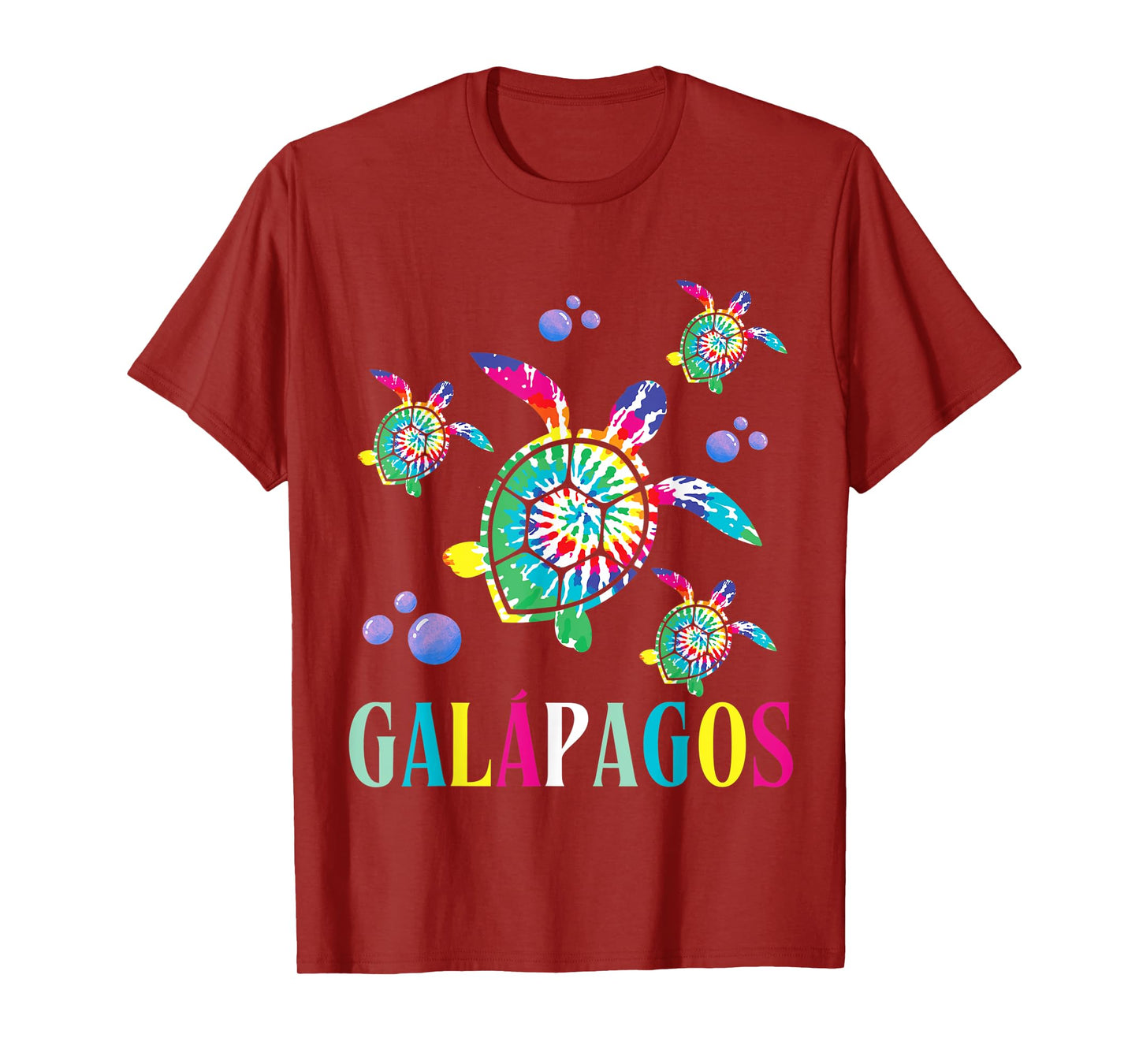 Galapagos Islands Tie Dye Sea Turtle Scuba Diving T-Shirt