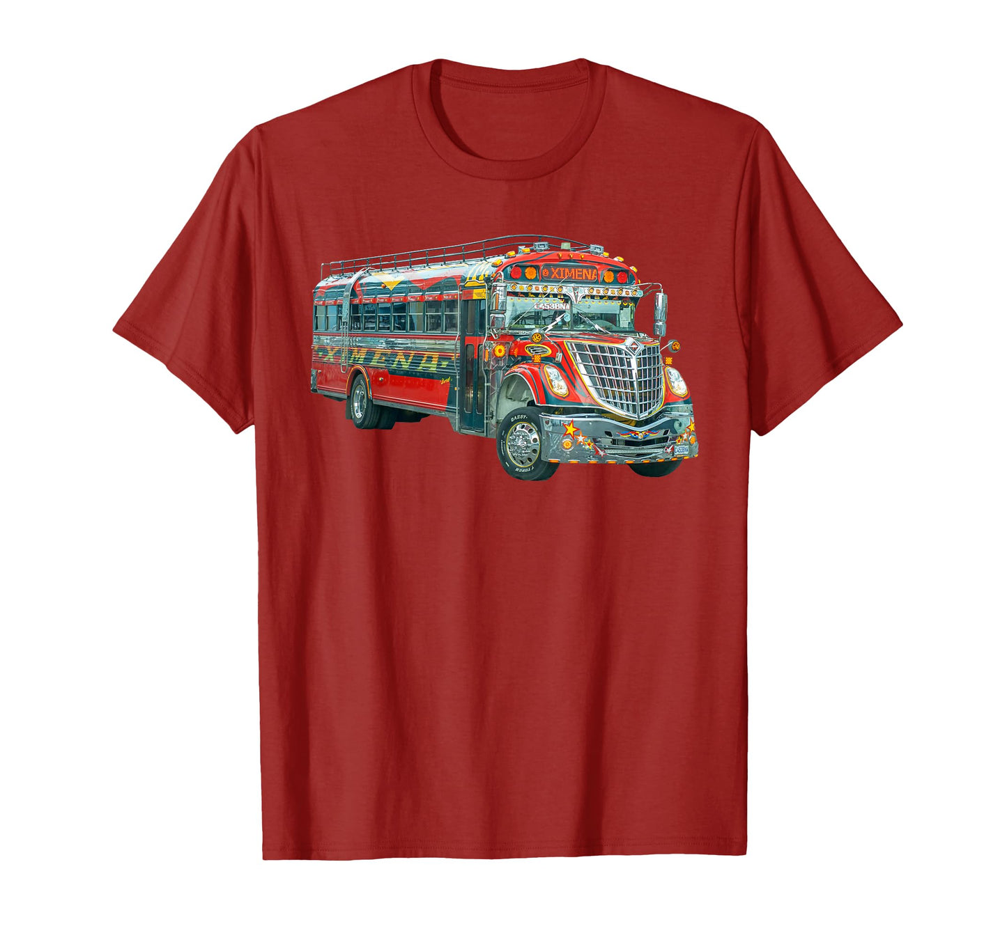 Chicken Bus Guatemala Chapin Quetzal Antigua Tikal Maya 502 T-Shirt