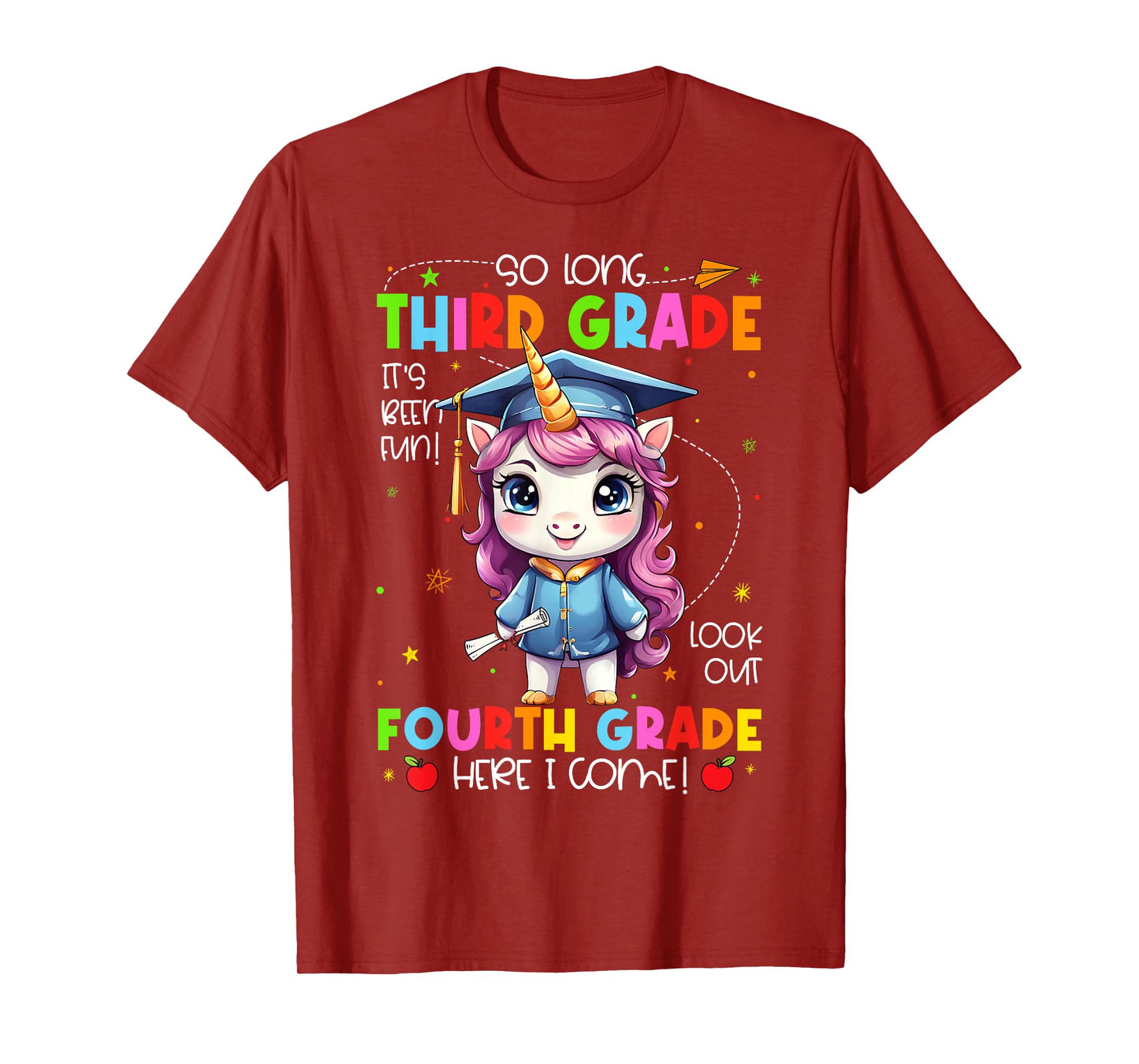 Unicorn So Long 3rd Grade Graduation Last Day Of School T-Shirt