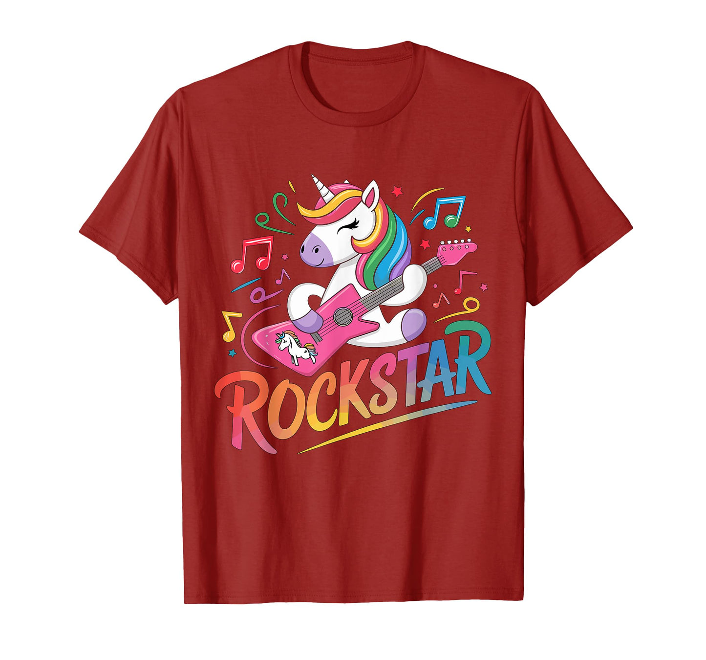 Rockstar Unicorn Guitar Guitarist T-Shirt