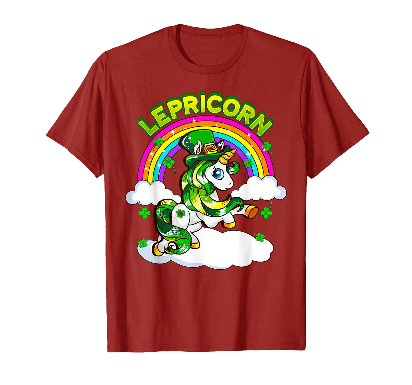 St Patricks Day Girls Unicorn Irish Lepricorn Girls Women T-Shirt