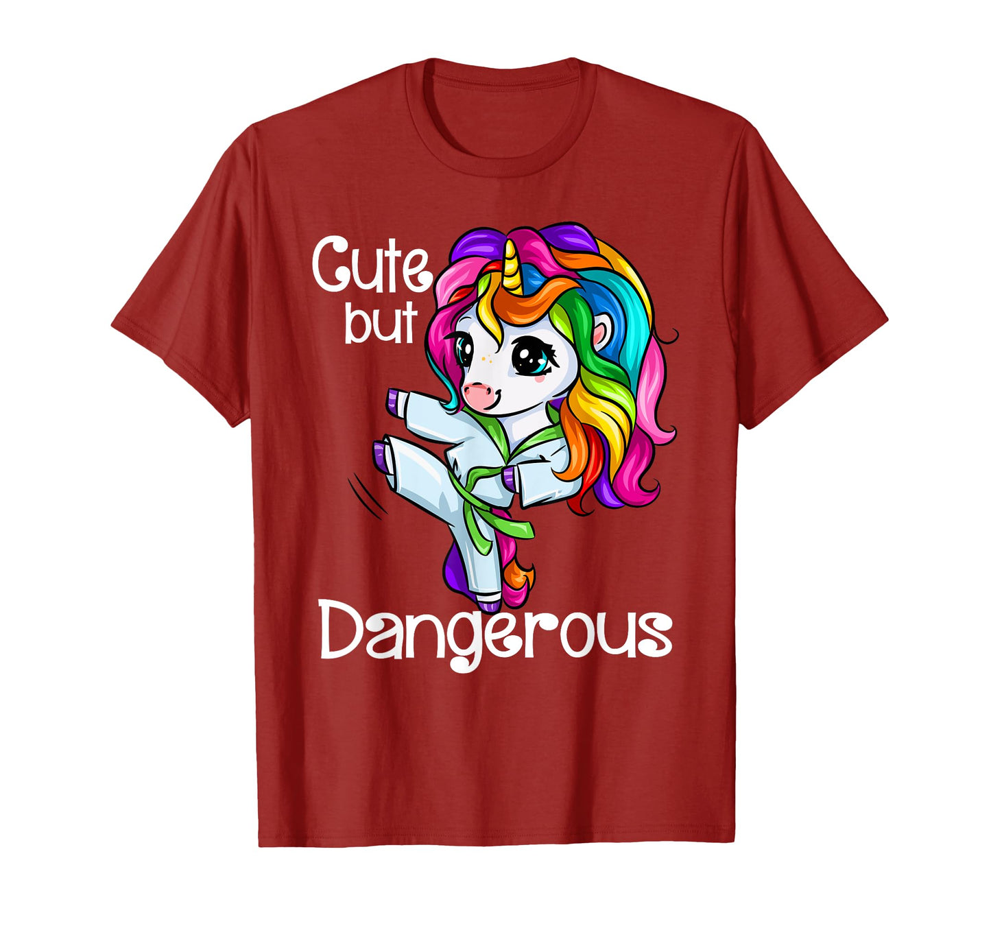 Cute But Dangerous Funny Karate Unicorn Girl T-Shirt