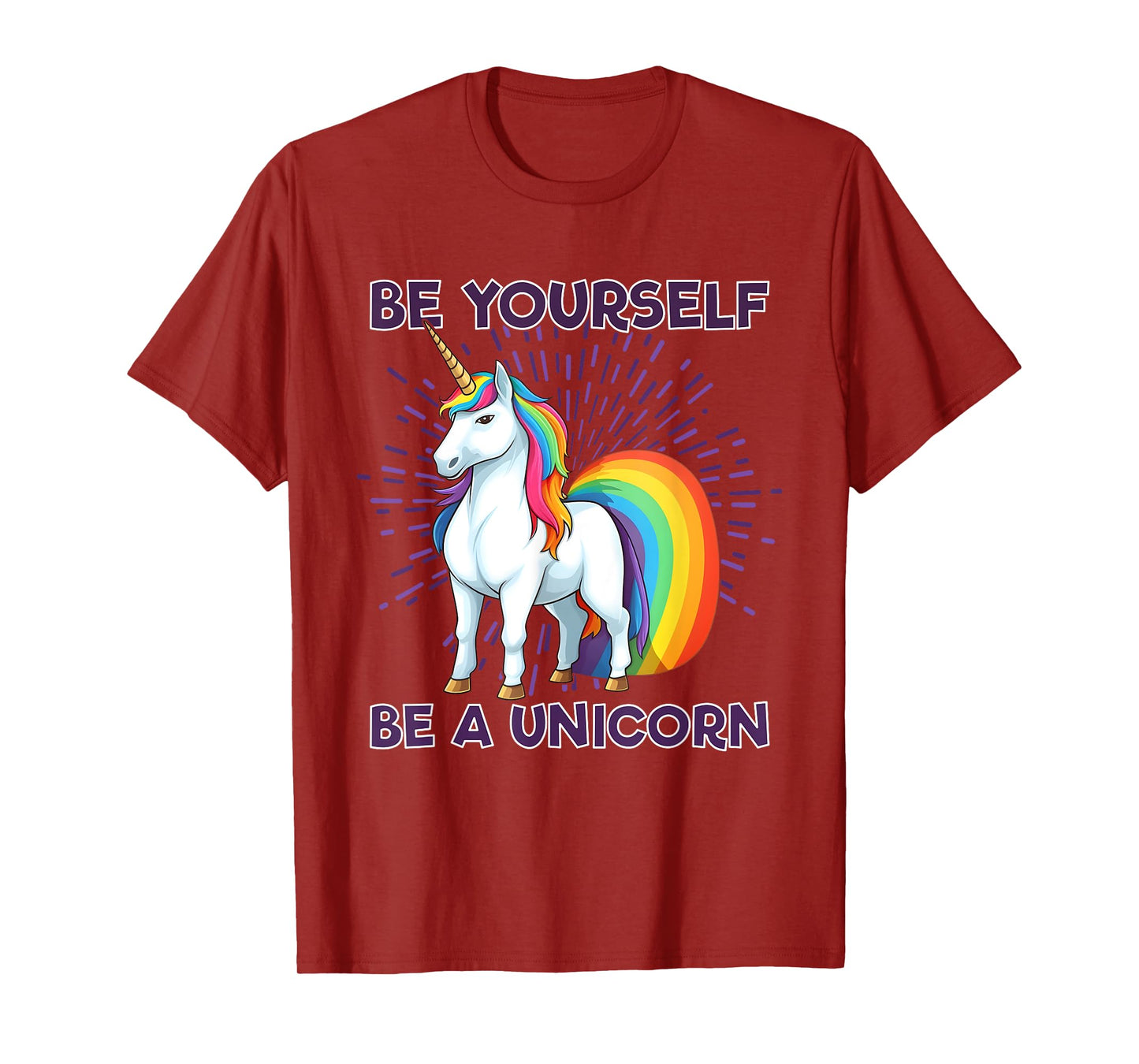 Be Yourself Be A Unicorn Rainbow LGBTQ Pride T-Shirt