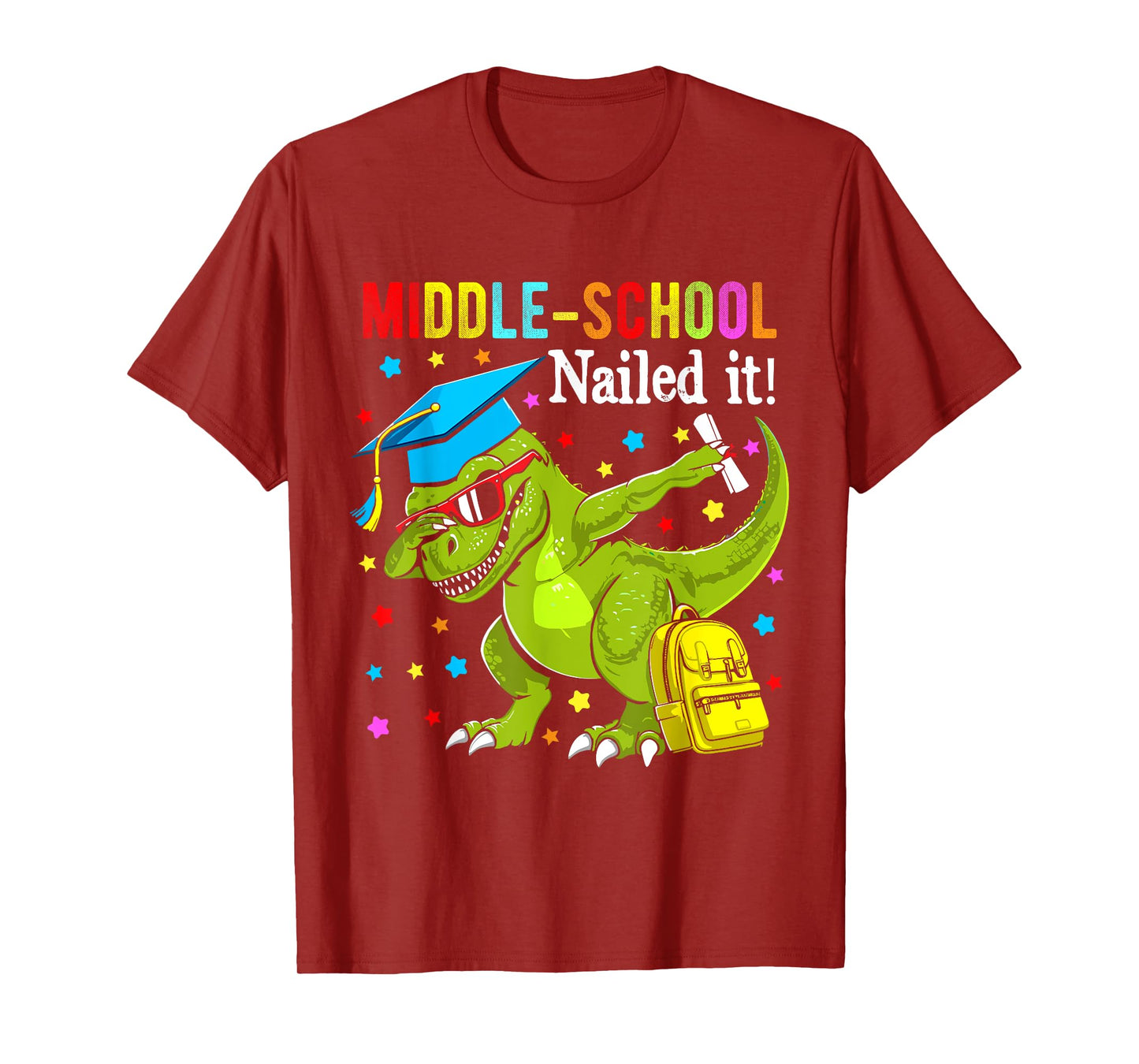 Middle school Nailed It shirt graduation dabbing unicorn T-Shirt