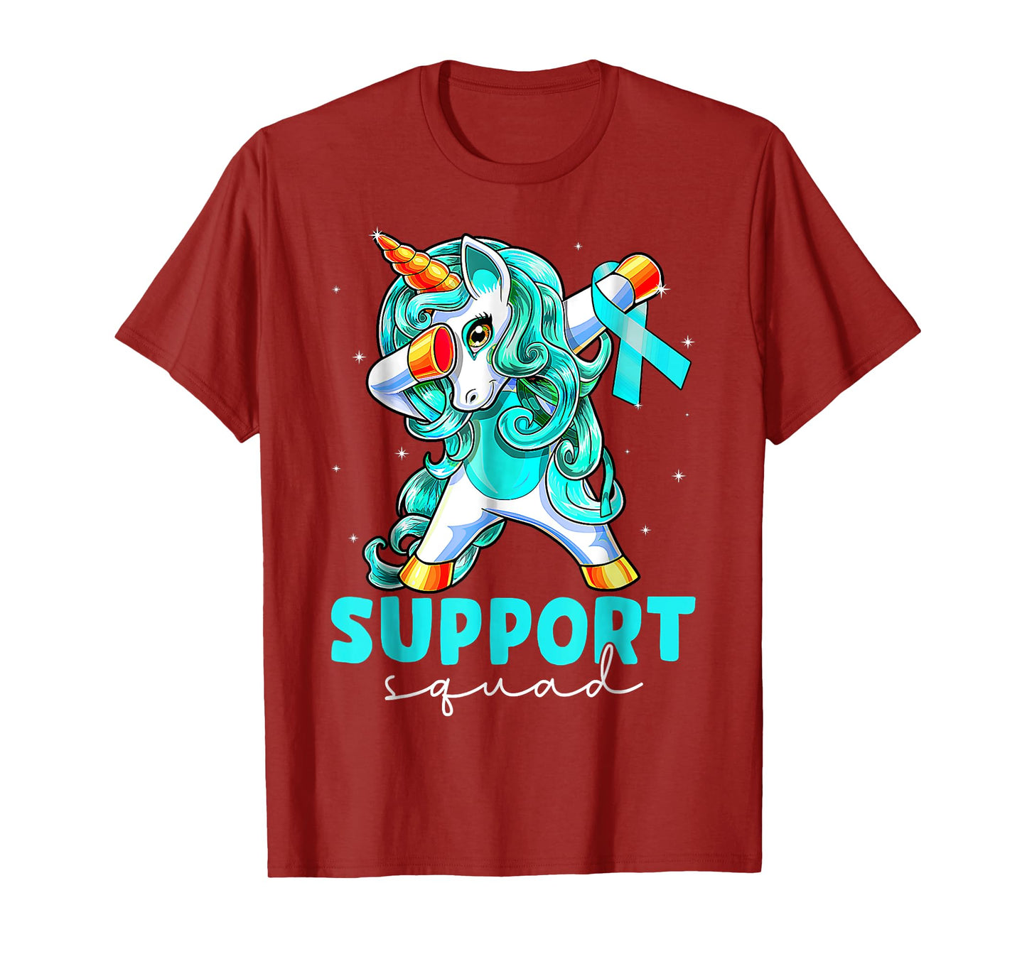 Support Squad Sexual Assault Awareness Teal Unicorn T-Shirt
