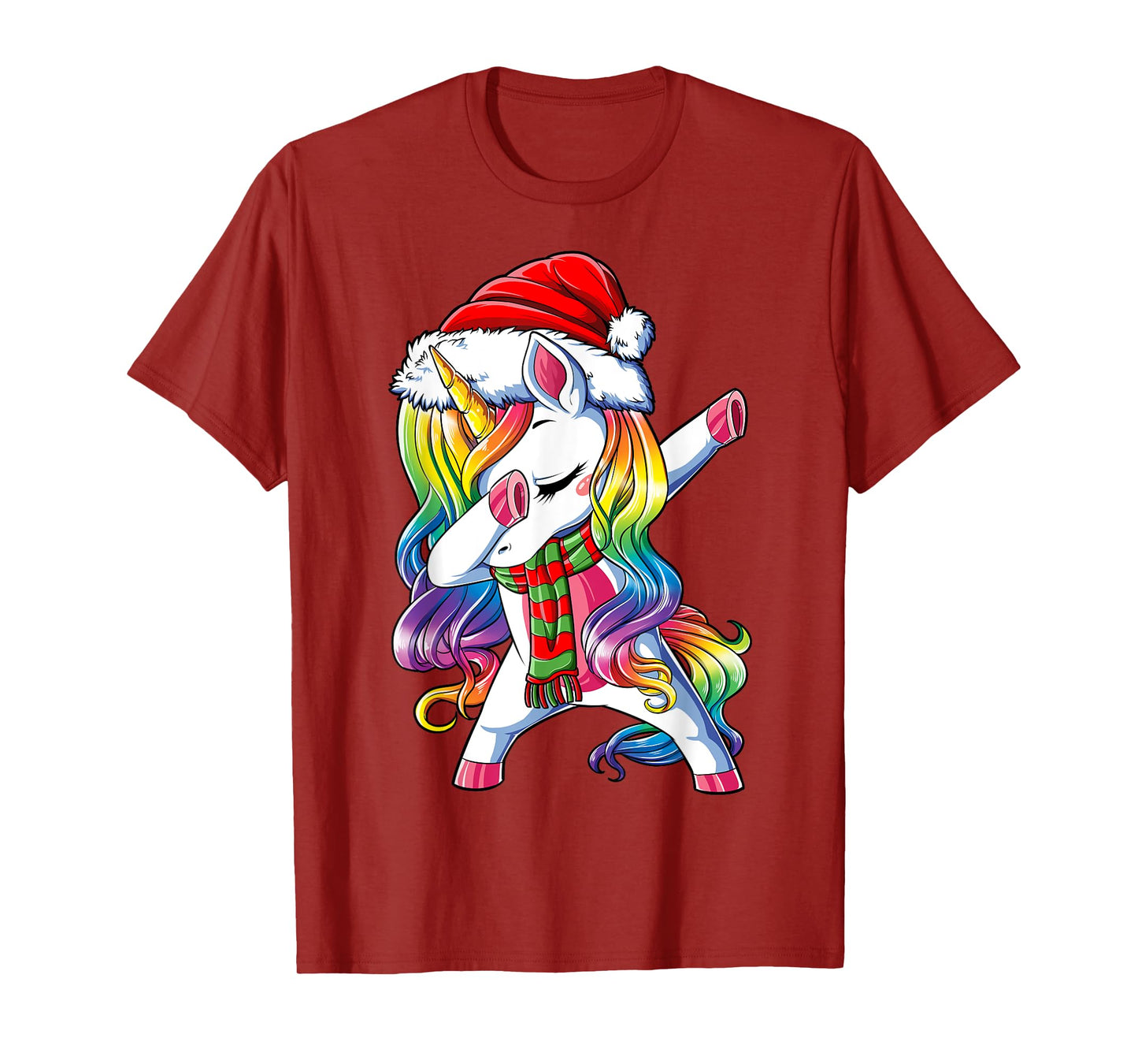 Dabbing Unicorn Santa Christmas Kids Girls Women Xmas Dab T-Shirt