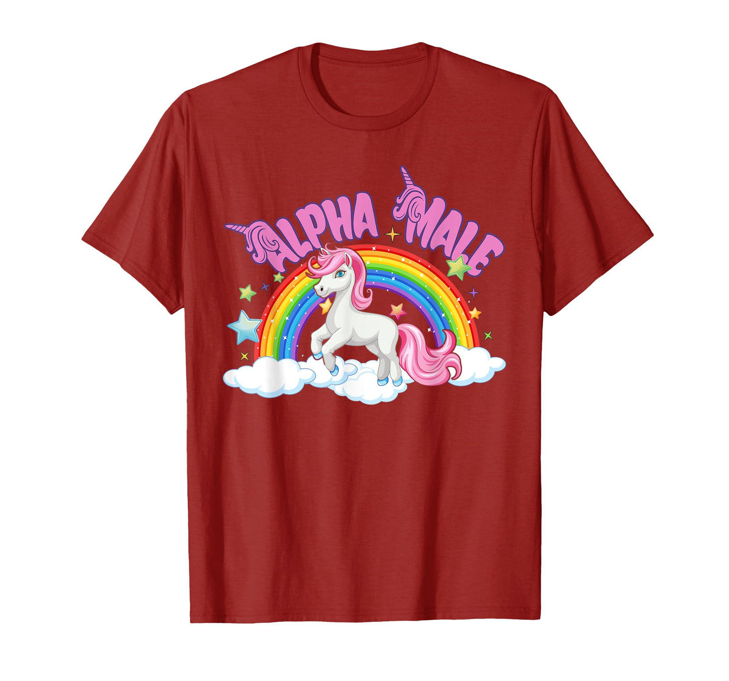 Alpha Male Unicorn Rainbow Sarcastic Humor Funny Ironic T-Shirt