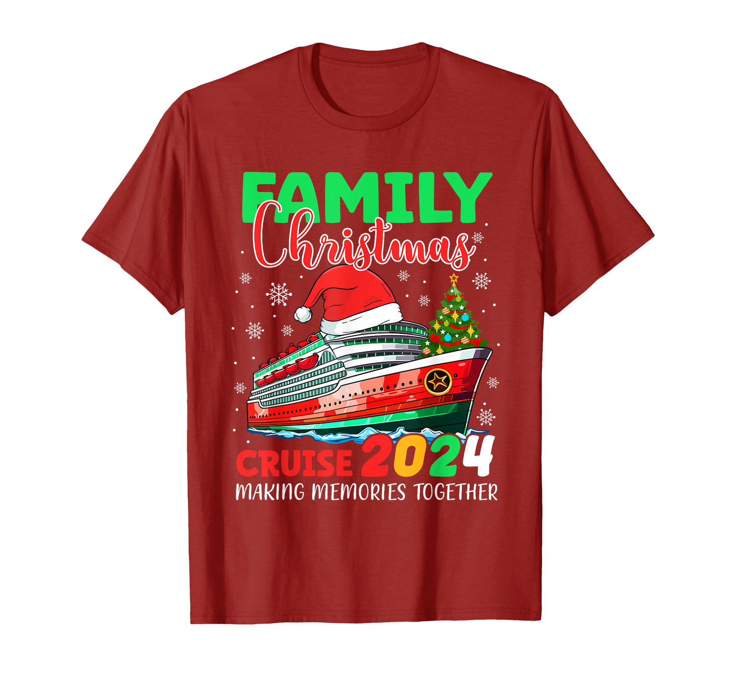 Family Christmas Cruise 2024 Squad Crew Xmas Cruising Lover T-Shirt