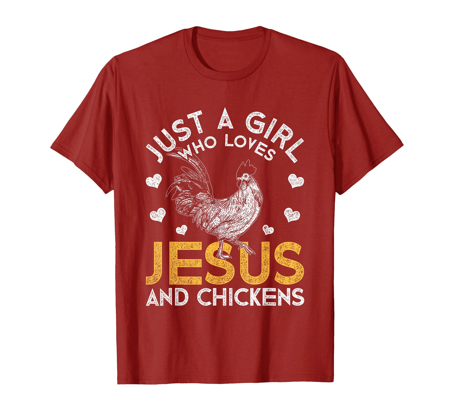 Just A Girl Who Loves Jesus And Chickens Jesus T-Shirt