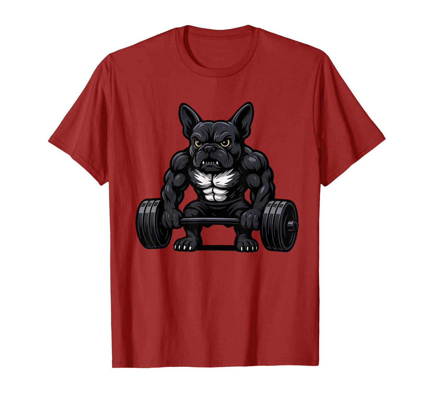 French Bulldog Weightlifting Bodybuilder Workout Gym Dog T-Shirt for Men Women Kids