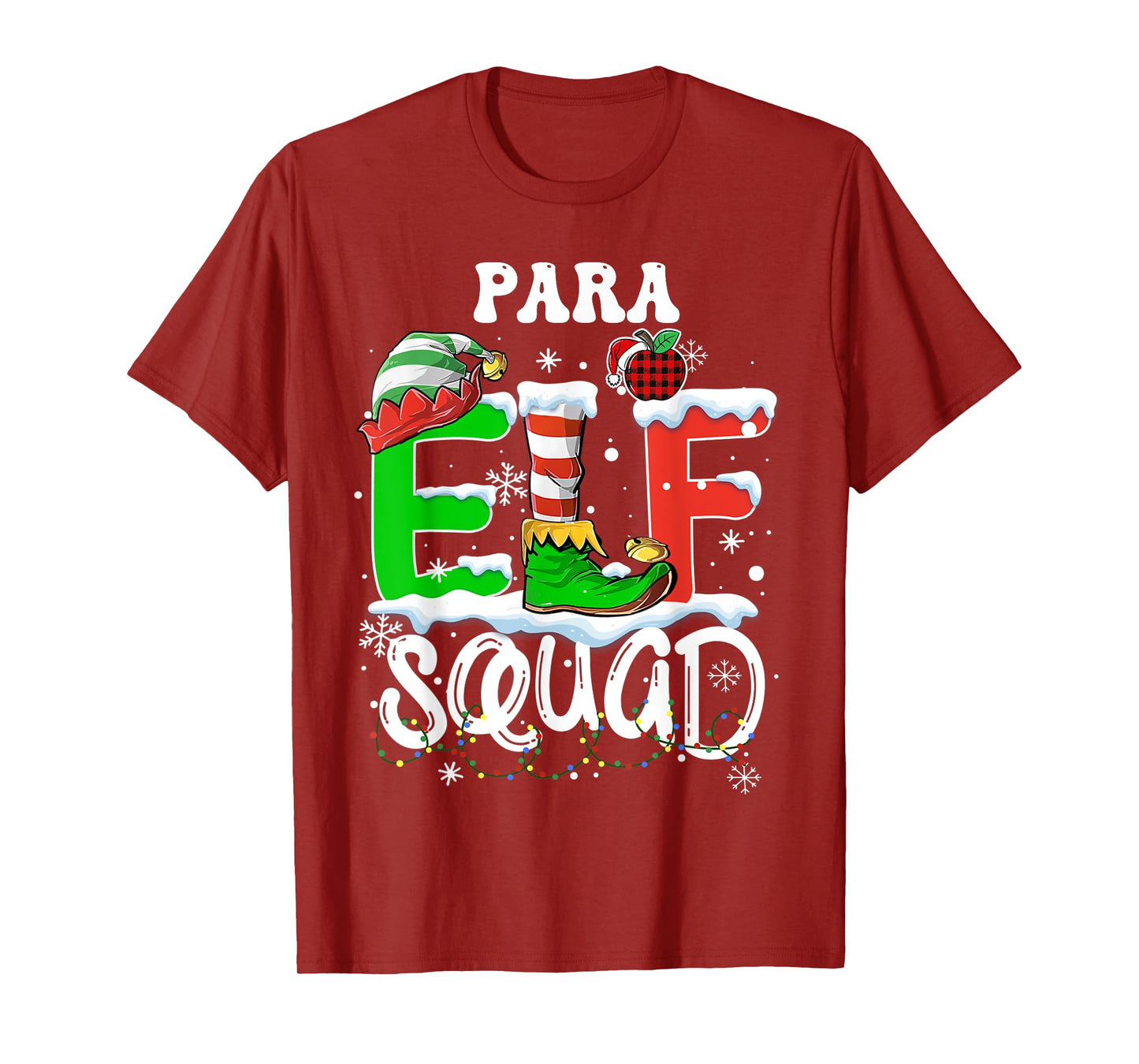 Para ELF Squad Funny Christmas ELF Kids Teacher Group T-Shirt