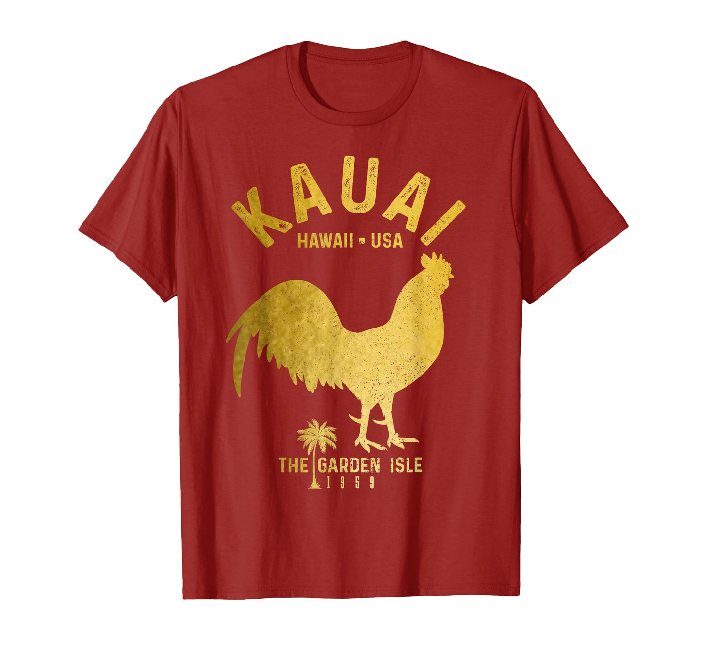 Kauai 1959 The Garden Isle Chicken Hawaii Vintage Hawaiian T-Shirt