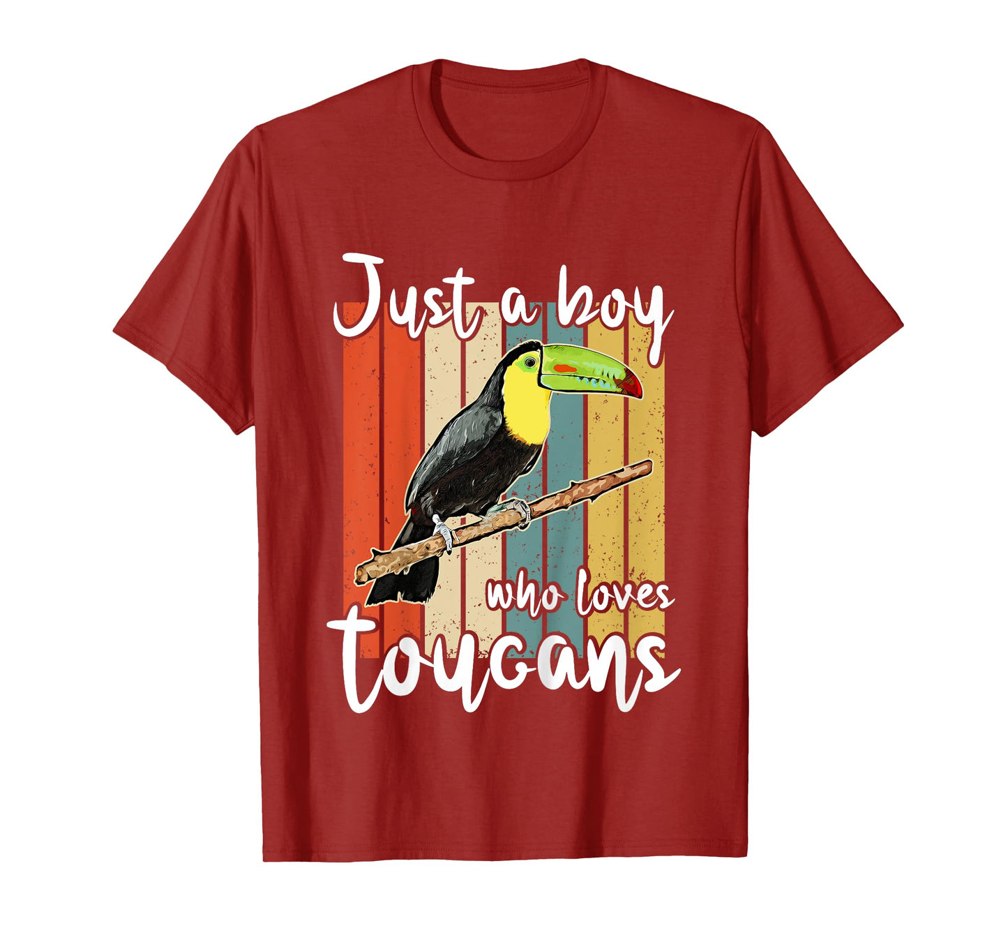 Kids Just A Boy Who Loves Toucans Retro Toucan T-Shirt