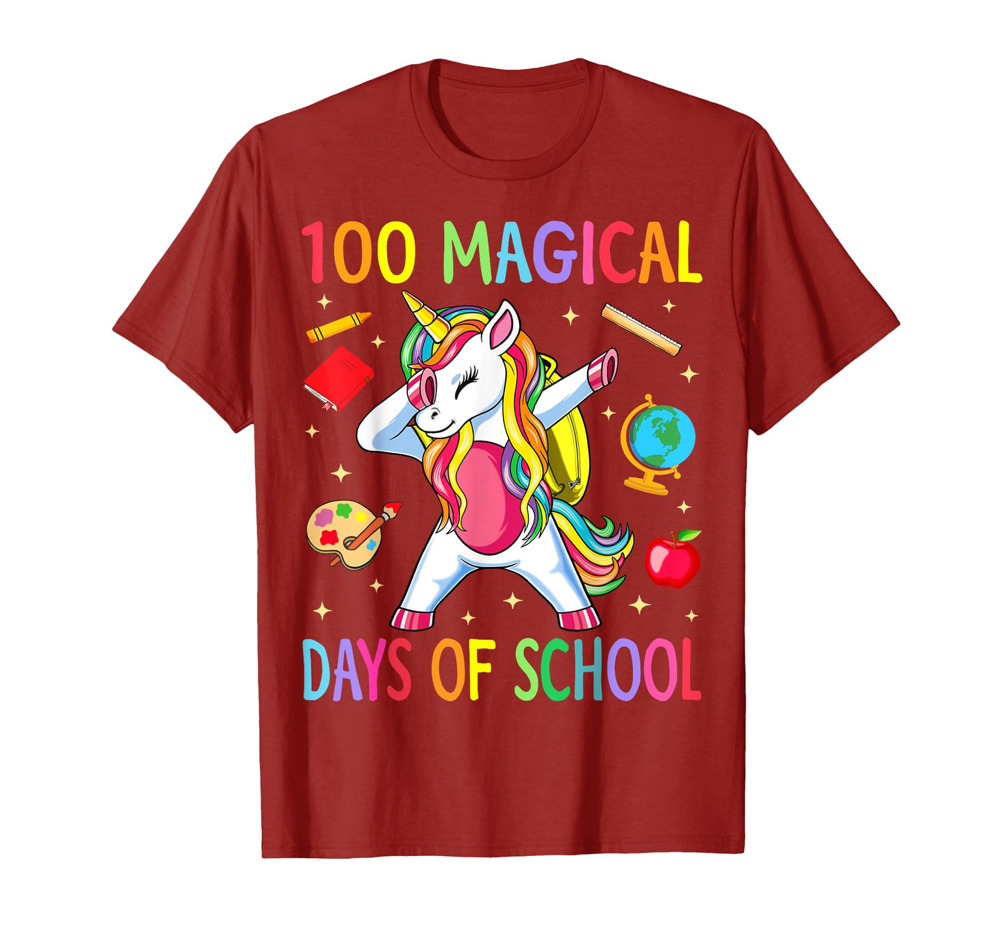 100th Day of School Unicorn 100 Magical Days Teacher Girls T-Shirt