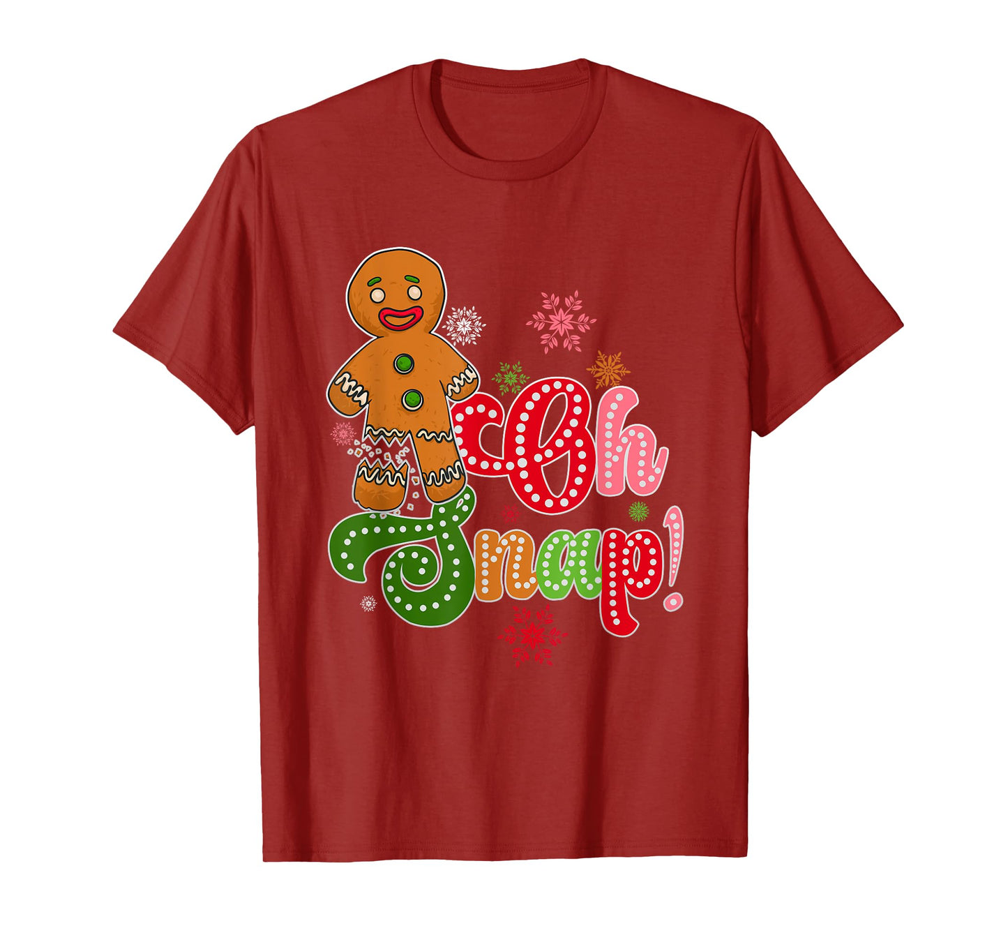Funny Christmas Oh Snap Ginger Bread Man Christmas Family T-Shirt