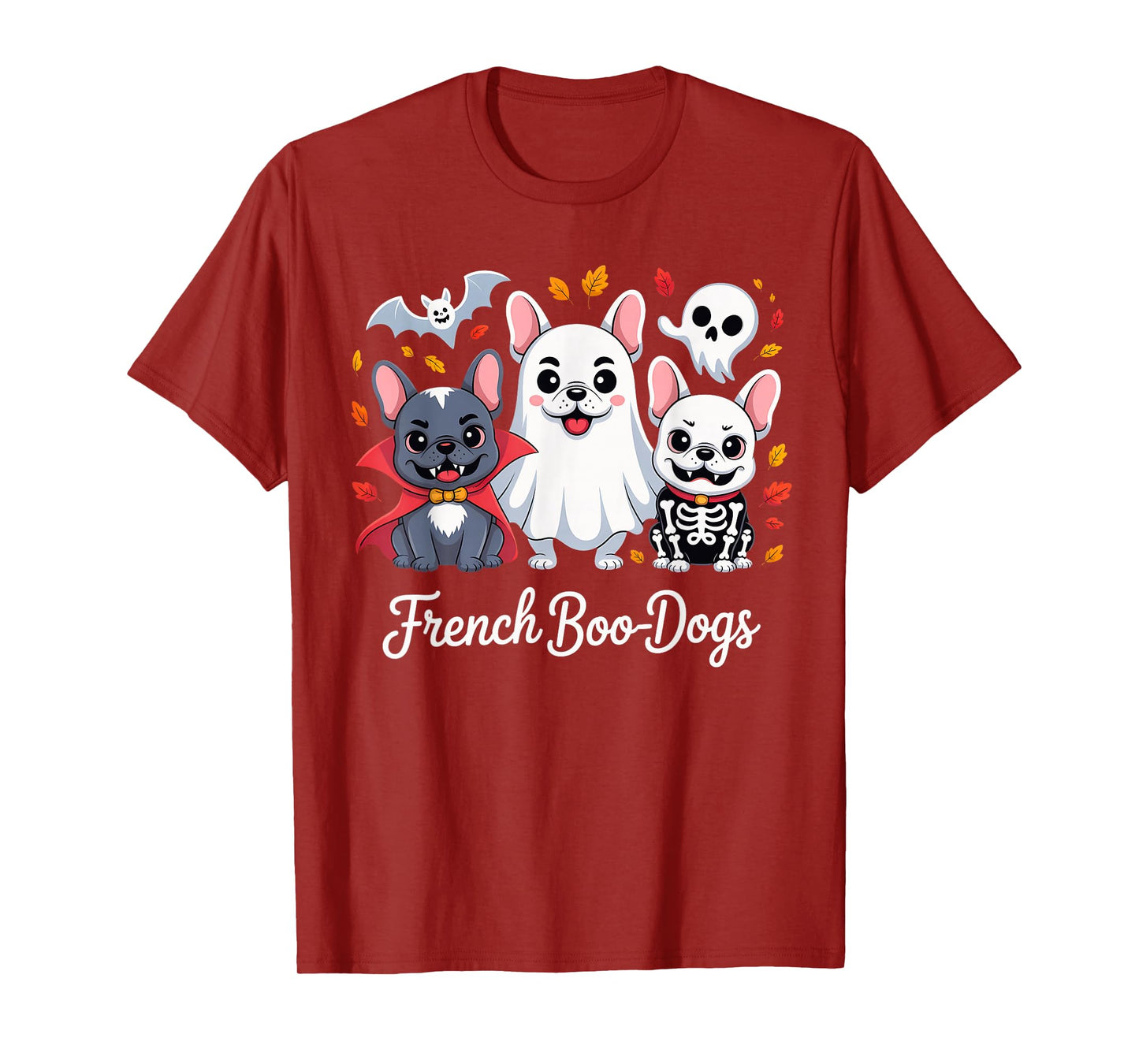 French Boo-Dog Halloween Ghost French Bulldog Fall Autumn T-Shirt