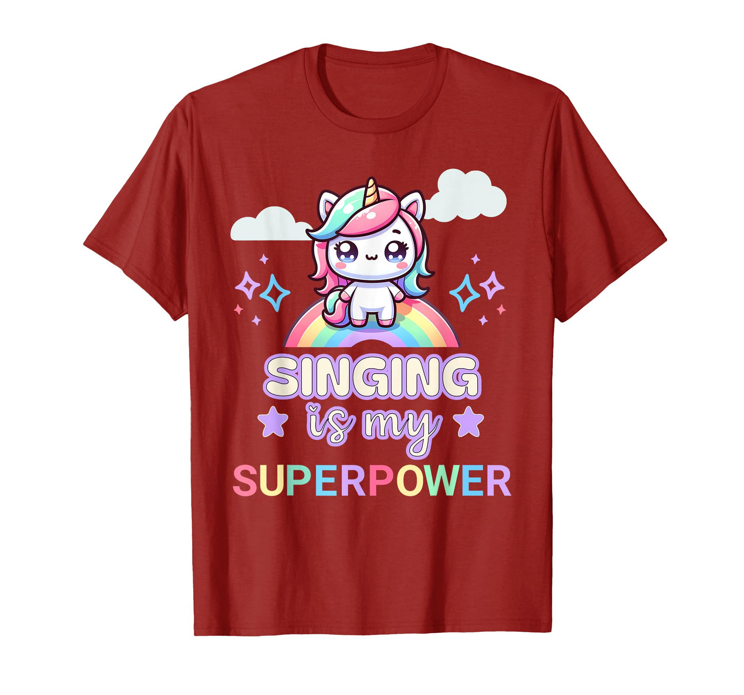 Singing Is My Superpower Funny Singing Shirts Kids Unicorn T-Shirt