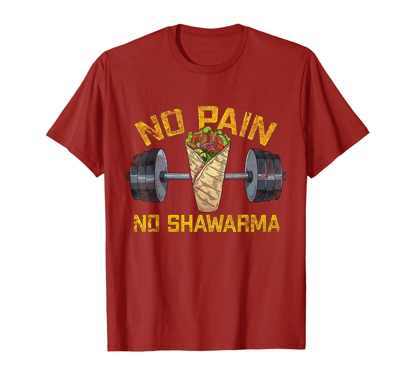 Shawarma Fan Arabic Fitness Kitchen Weight Lifting T-Shirt