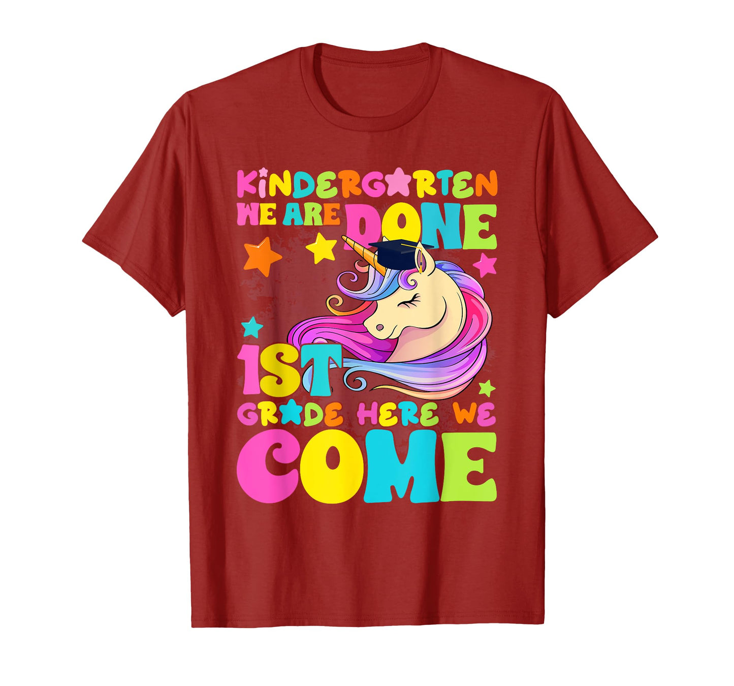 Kindergarten Graduation Magical Unicorn Girls Kids 2025 T-Shirt