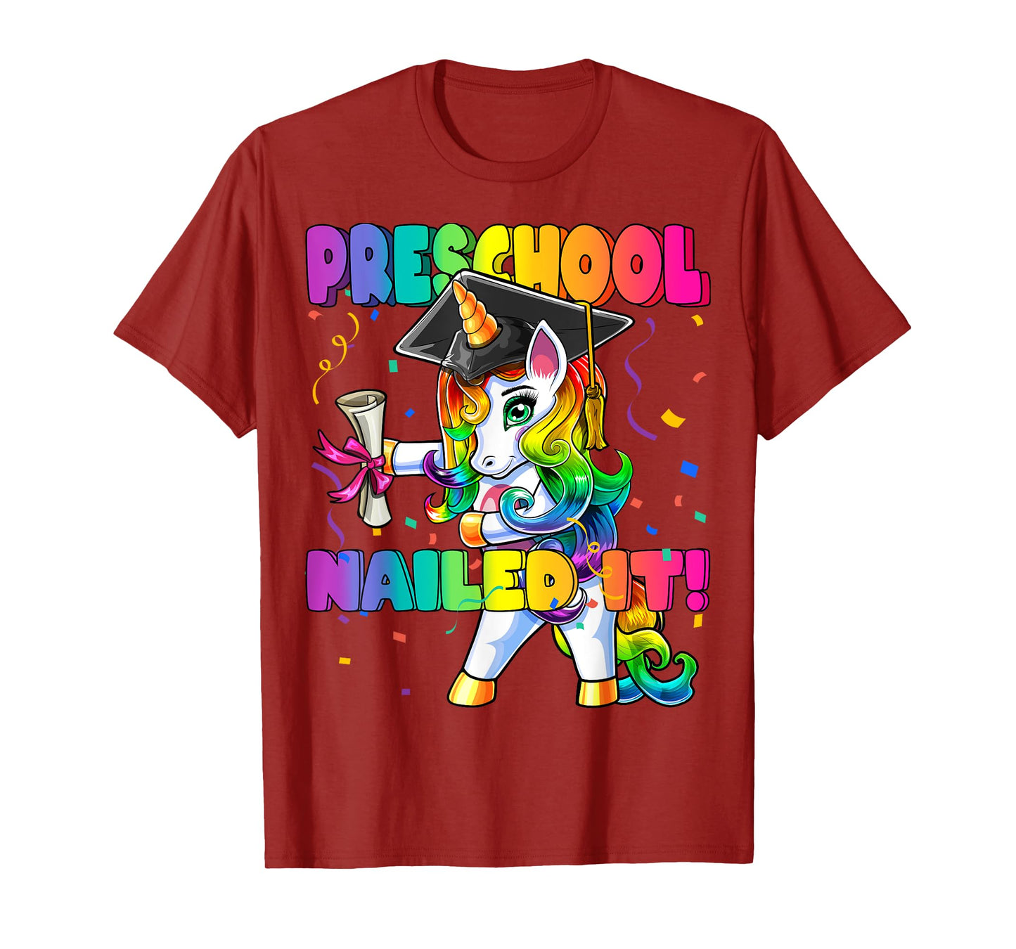 Flossing Unicorn Preschool Graduation Cap Diploma Gift Girls T-Shirt