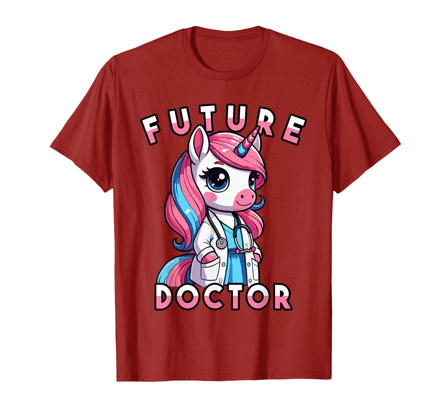 Future Doctor Girls Unicorn Medical Career Graphic T-Shirt