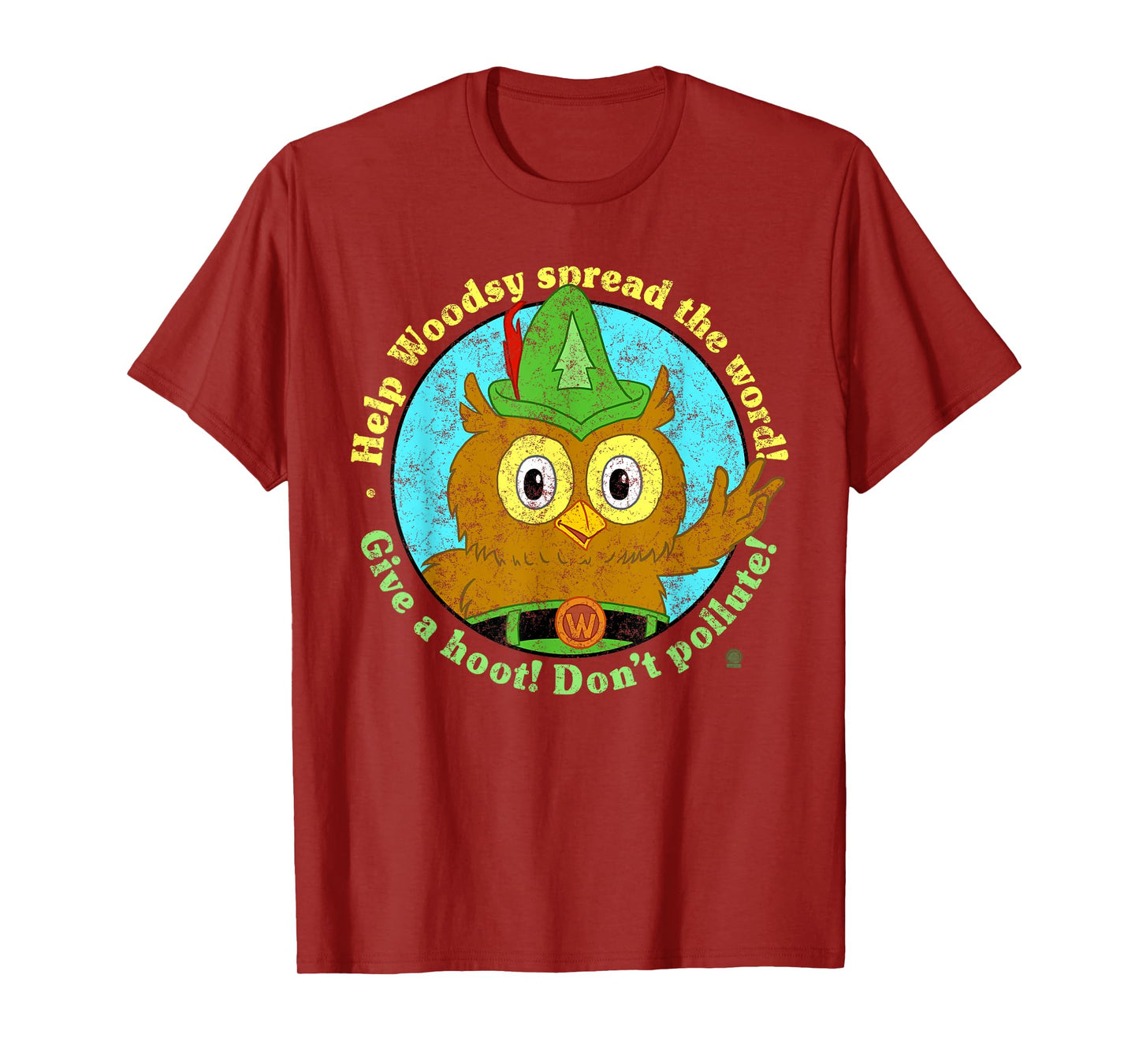 Woodsy Owl Give a Hoot Don't Pollute Distressed T-Shirt