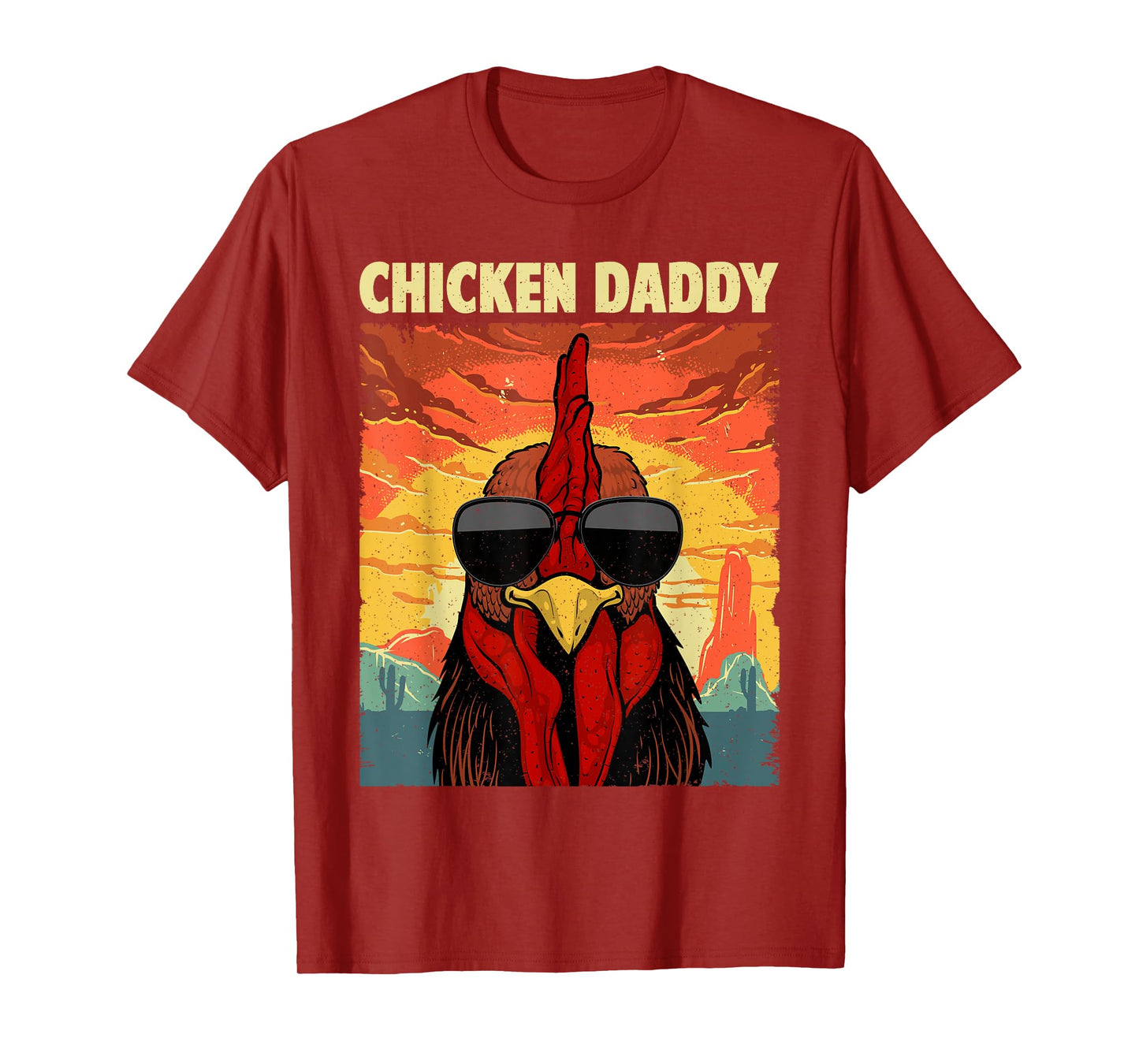 Funny Chicken Daddy Design For Dad Men Farmer Chicken Lover T-Shirt