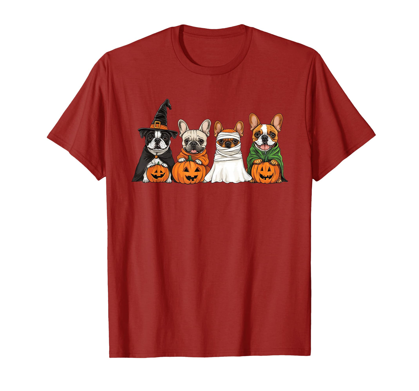 Cute Fall French Bulldog Dog Owner Halloween T-Shirt