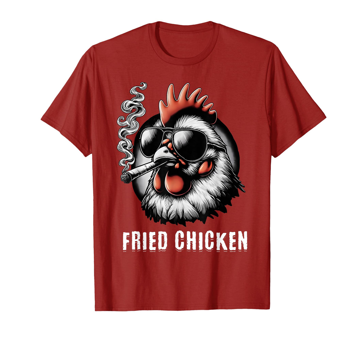 Fried Chicken Sunglasses Smoking Funny 420 Marijuana Weed T-Shirt