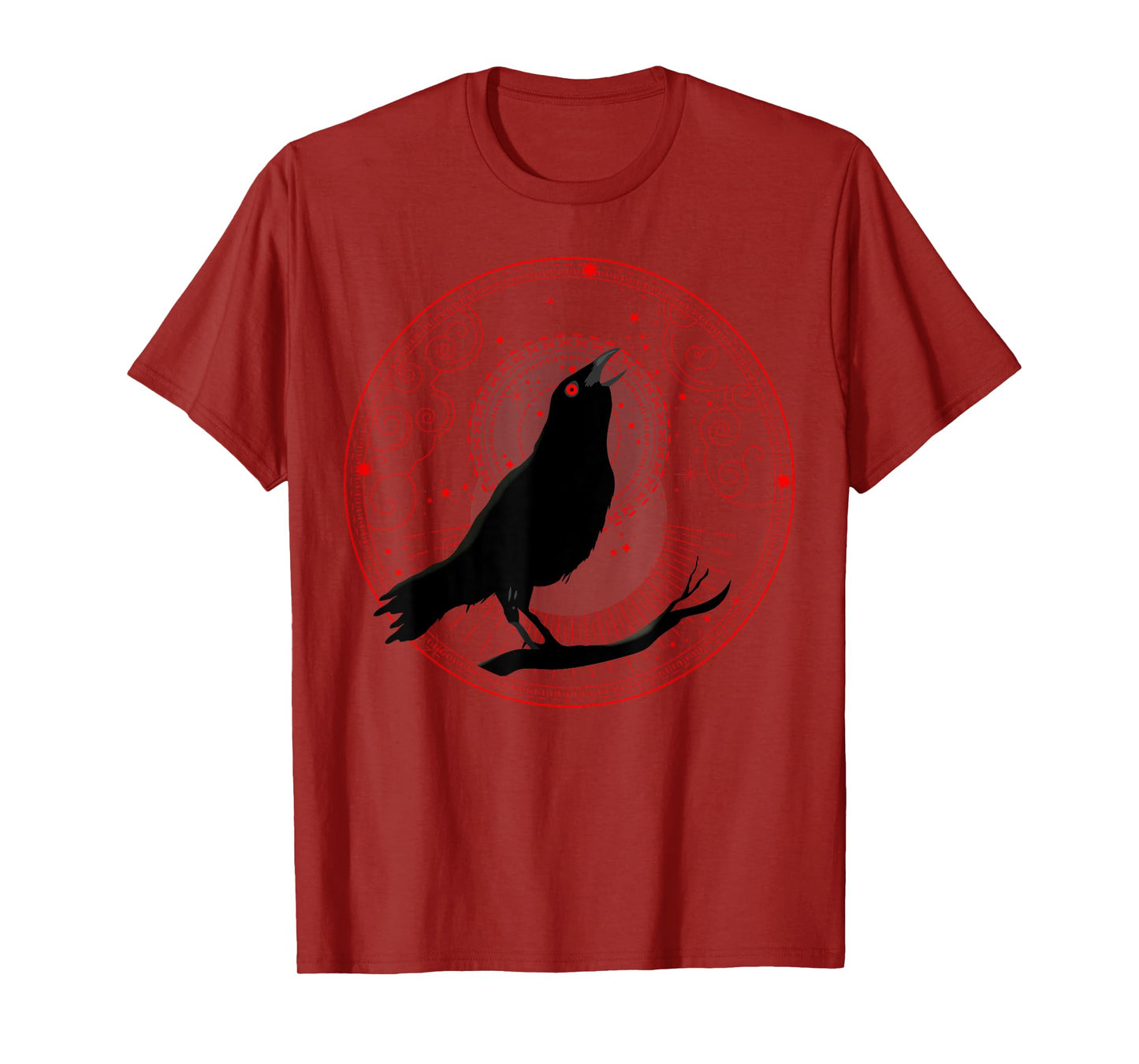 Beautiful Black Crow Raven Bird Watch. Birds Silhouette T-Shirt