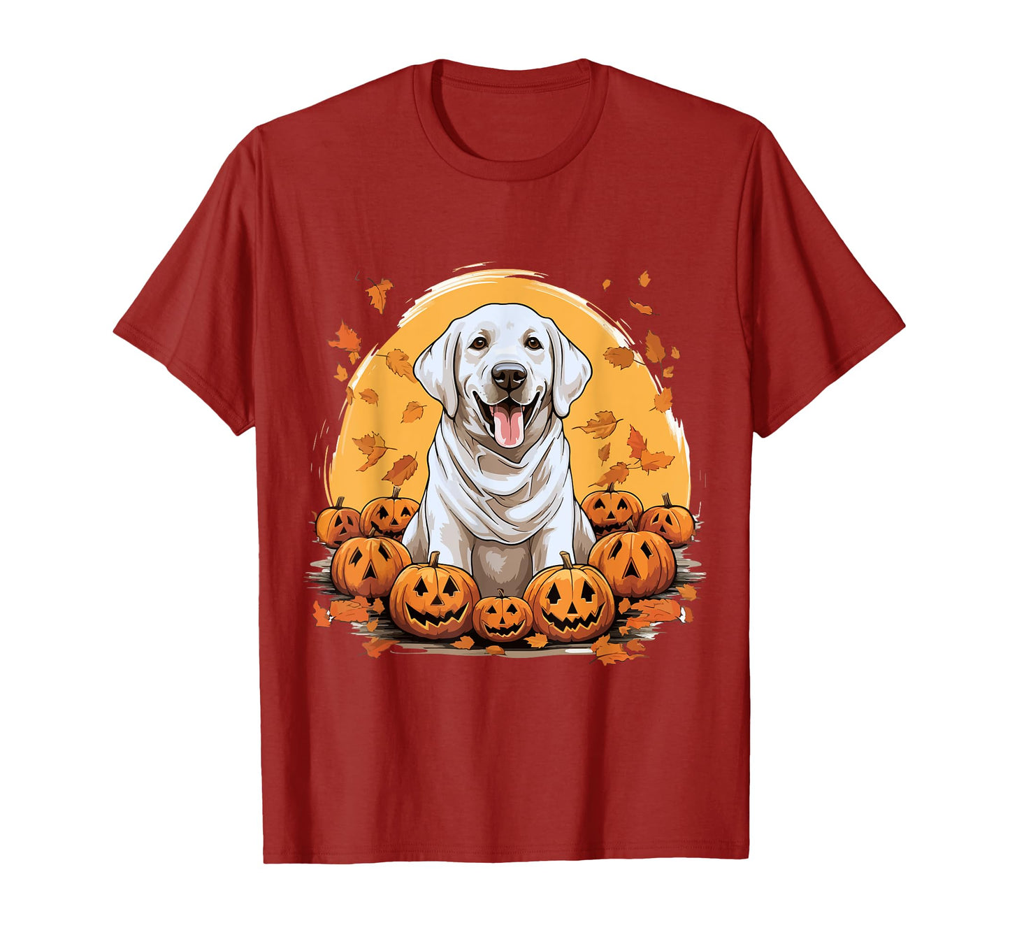 Labrador Retriever Dog Breed Pet Halloween Pumpkins T-Shirt