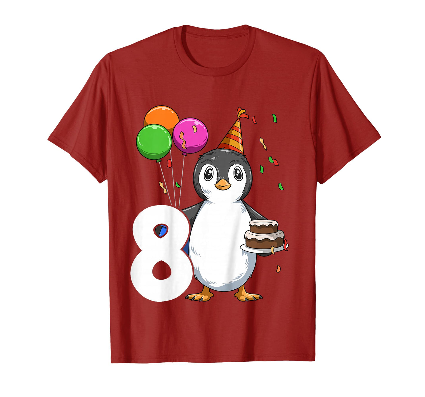 Penguin Birthday 8 Penguin 8th Birthday Outfit Penguin Party T-Shirt