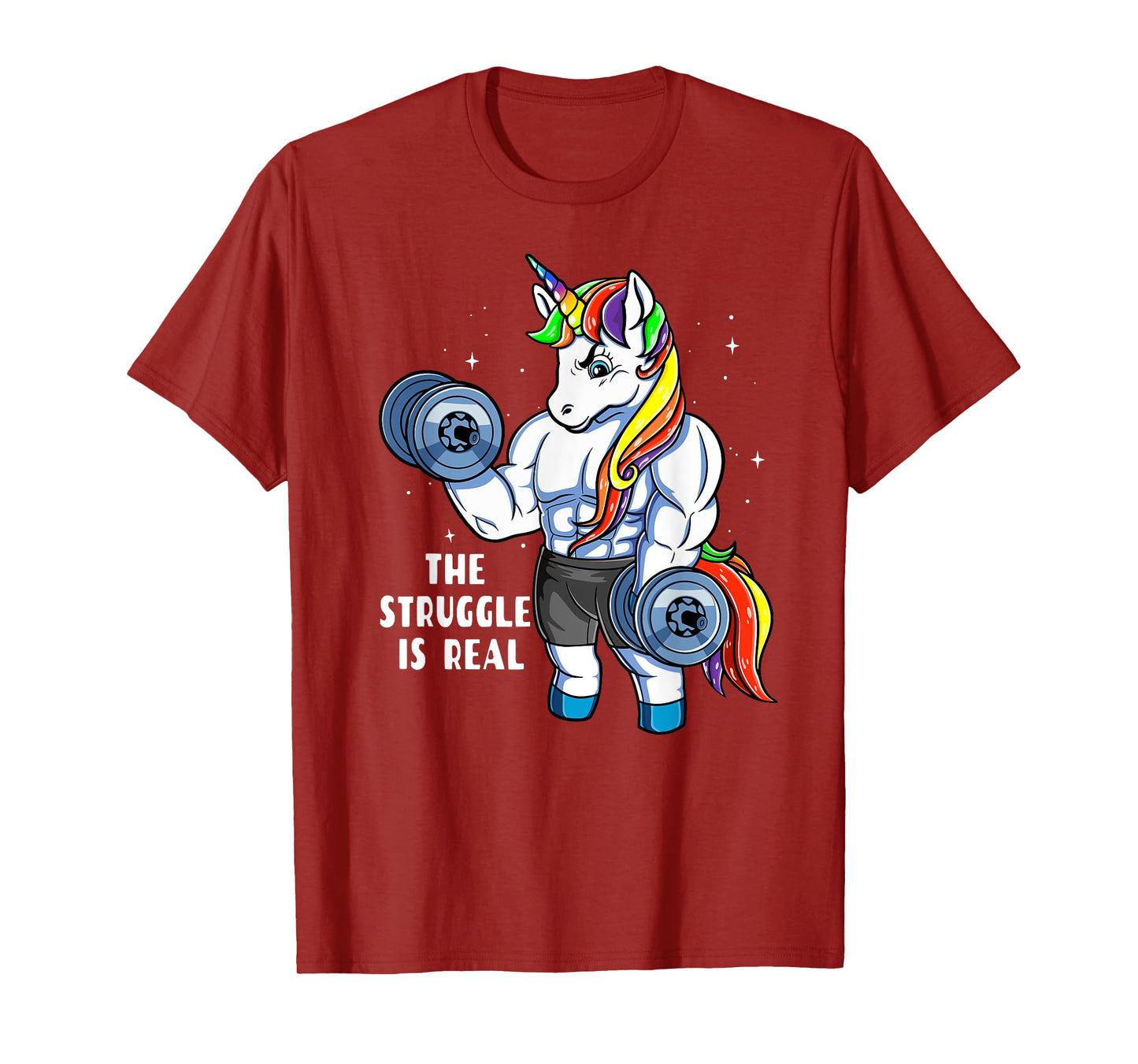 Unicorn Weightlifting T shirt - Rainbow Unicorn Gym Women T-Shirt