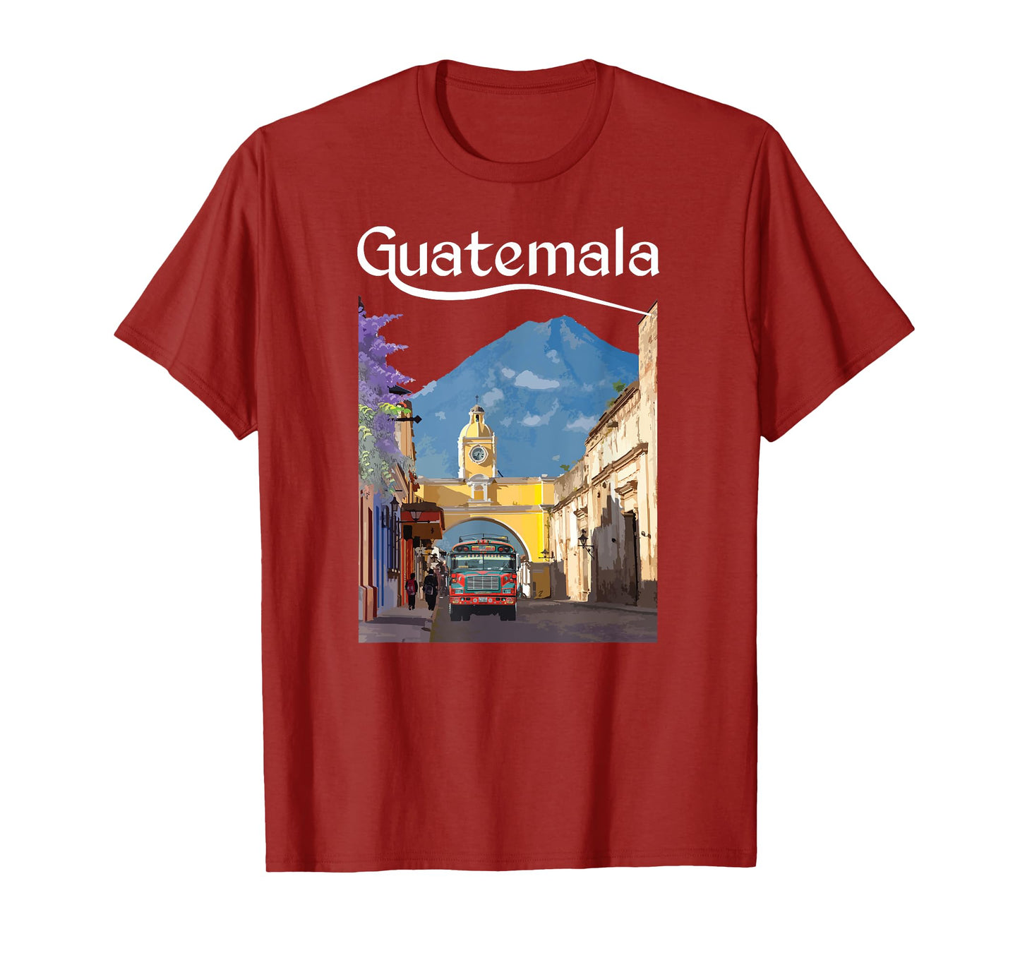 Guatemala Chicken Bus Antigua Chapin Quetzal Guate Tikal 502 T-Shirt