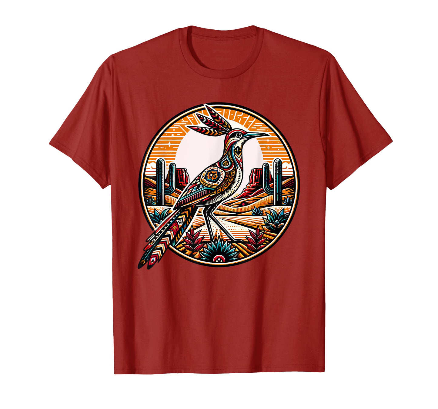 Roadrunner Retro Boho Desert Cactus T-Shirt
