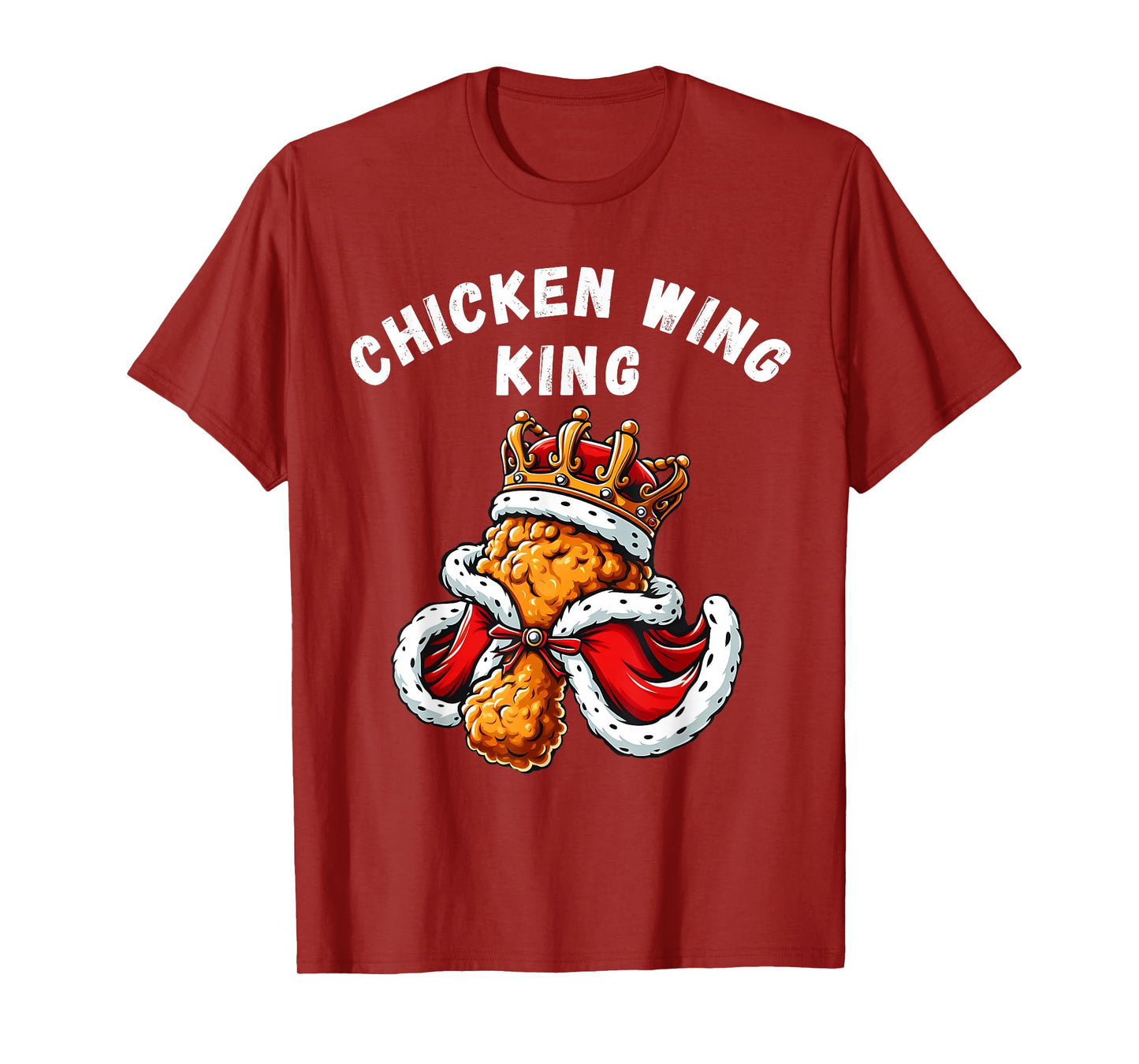 Funny Chicken Wing King BBQ Chicken Wing Graphic T-Shirt