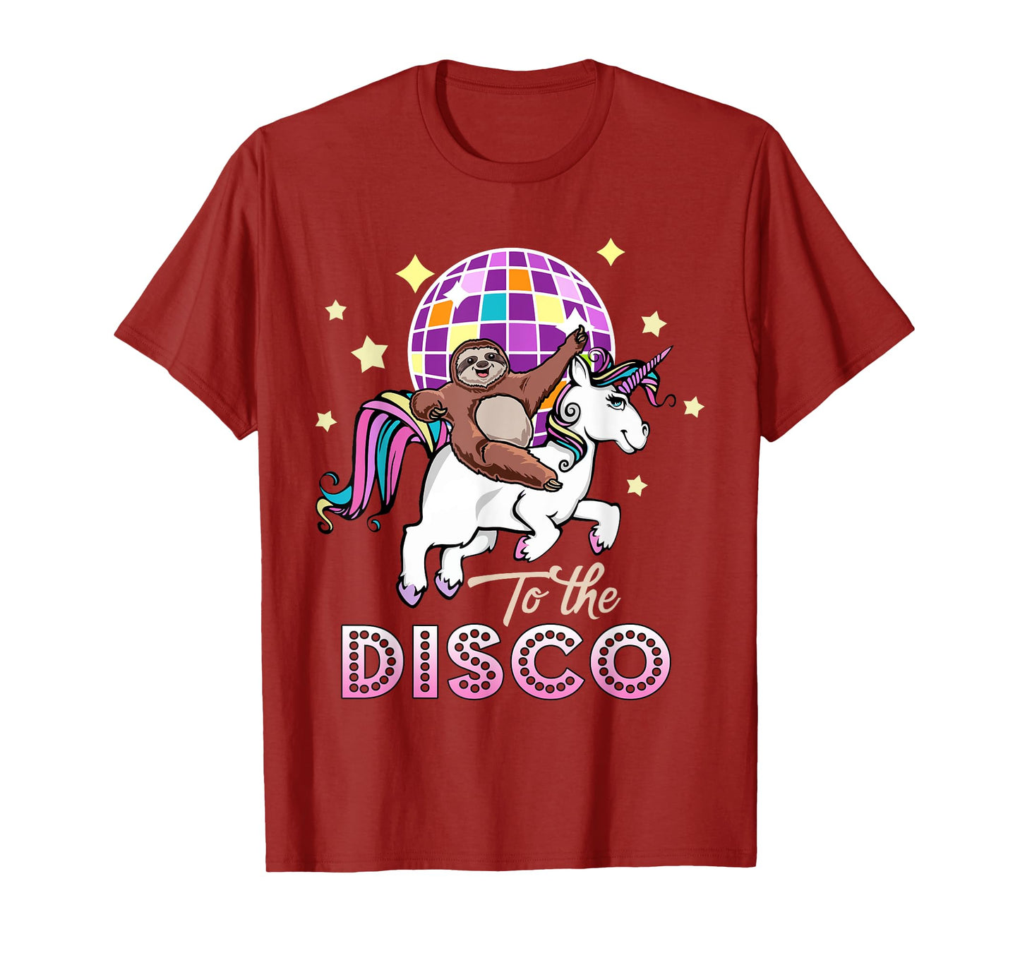 Sloth Riding Unicorn To The Disco T-Shirt